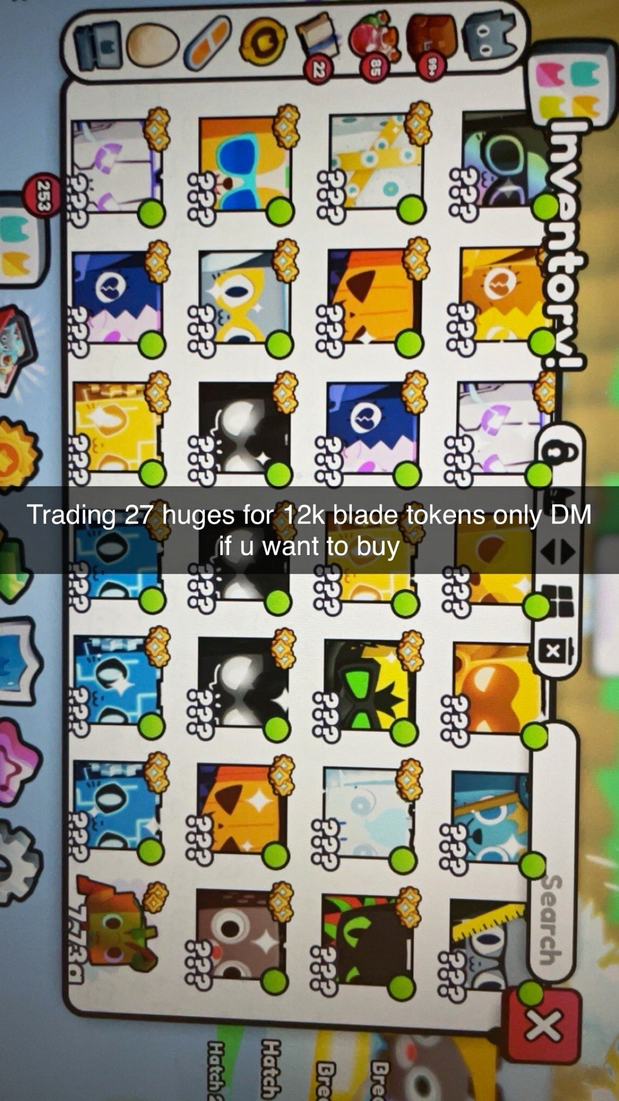 Blade tokens Game Trade: 27 Huge Generation for 12k Tokens Dc. sl33pdem2