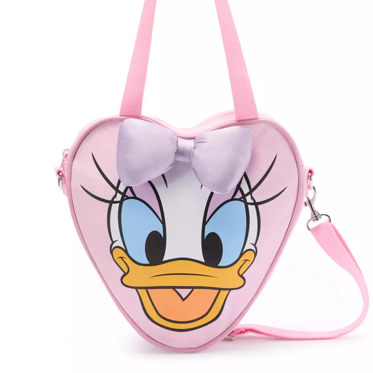 Disney Parks Daisy Duck Mini Big Face Canvas Tote Bag Small 12\