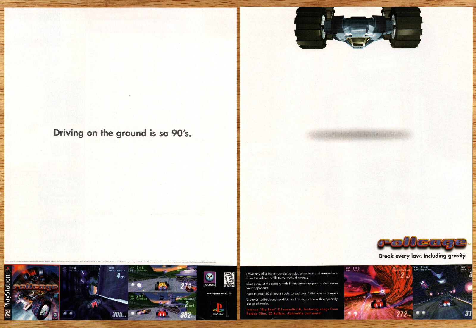 Rollcage Psygnosis Racing Playstation 2 Page Video Game Print Ad Poster Art 1999