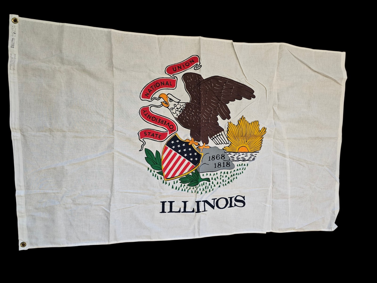 VTG Illinois State Flag Cotton 3 X 5 Feet Dept. Veteran Affairs