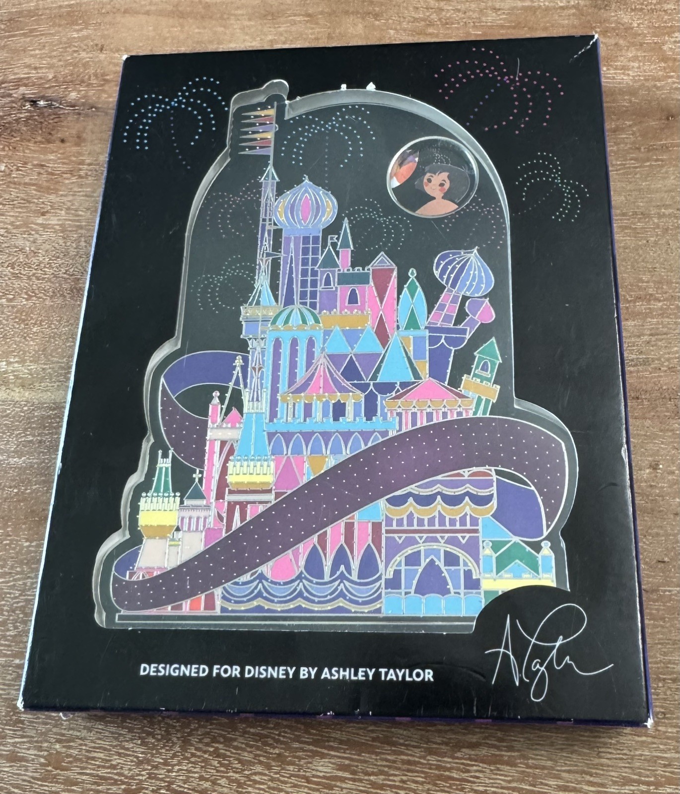 Disney Pin Castle Jumbo Spinner Ashley Taylor Design LE 3000 Small World