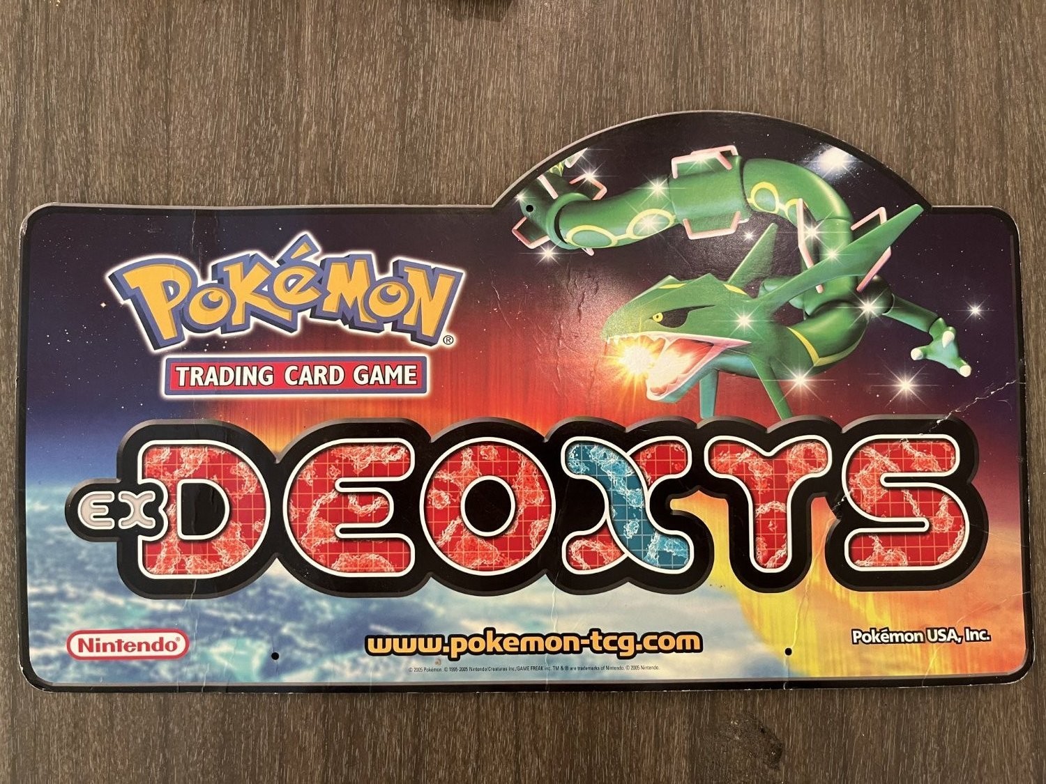 Pokémon EX Deoxys Double-sided Promotional Display Sign 2005 Artwork Multicolor