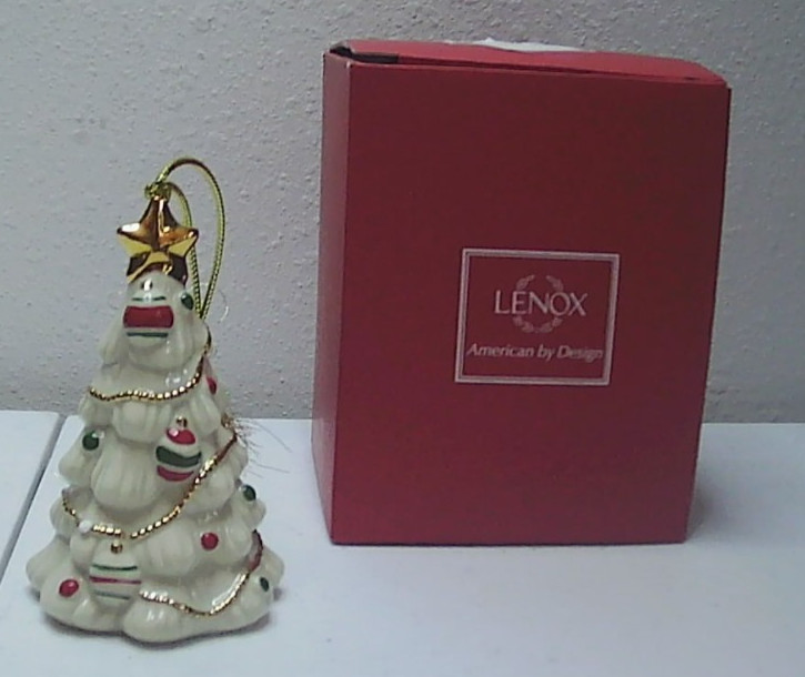 Lenox Porcelain Christmas Tree Very Merry Christmas Ornament 4\