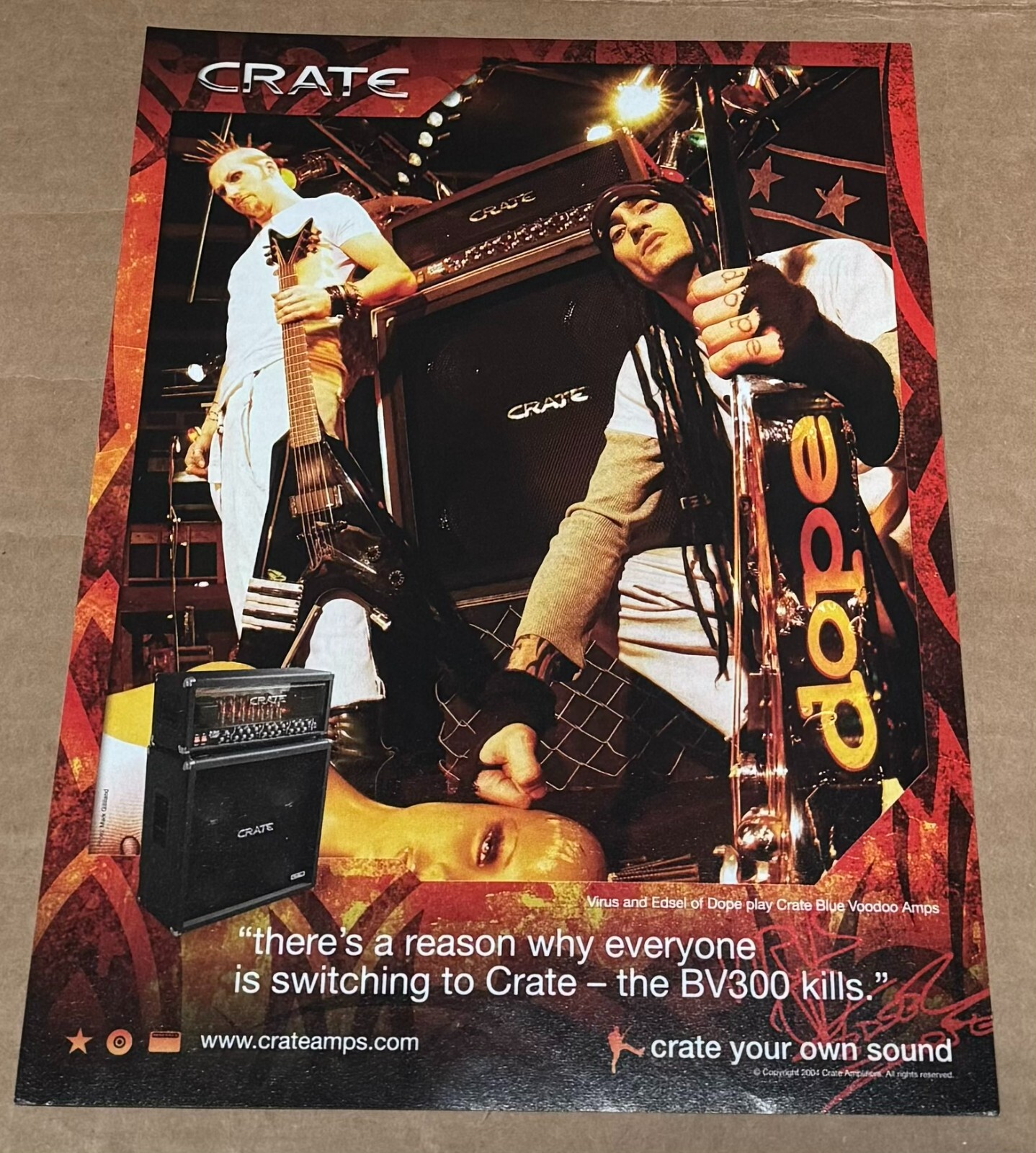 Virus & Edsel of Dope - CRATE AMPS - 2004 Print Ad