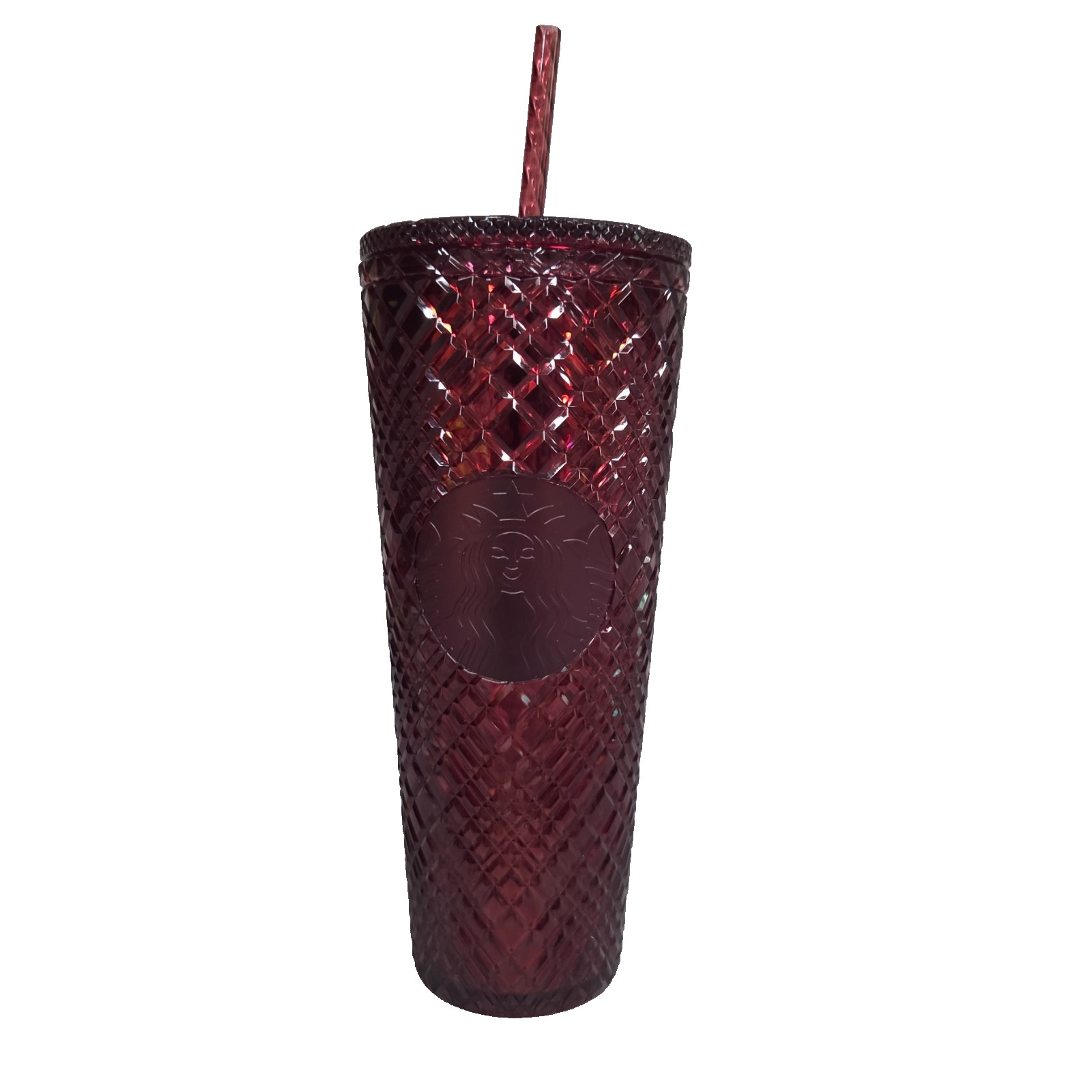 Starbucks 2021 Winter Holiday Jeweled Tumbler - Dark Red 24 oz