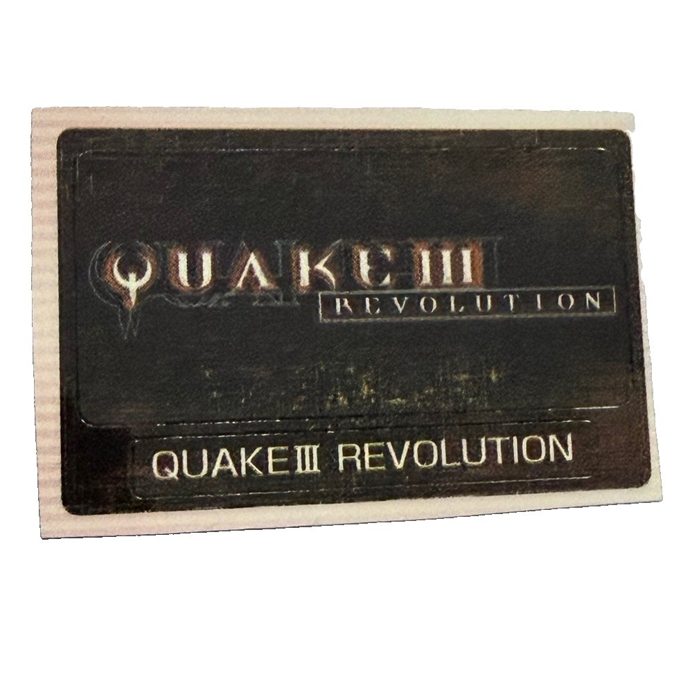 Sony PlayStation 2 Ps2 Quake III 3 Revolution Rare Mag Promo Memory Card Sticker