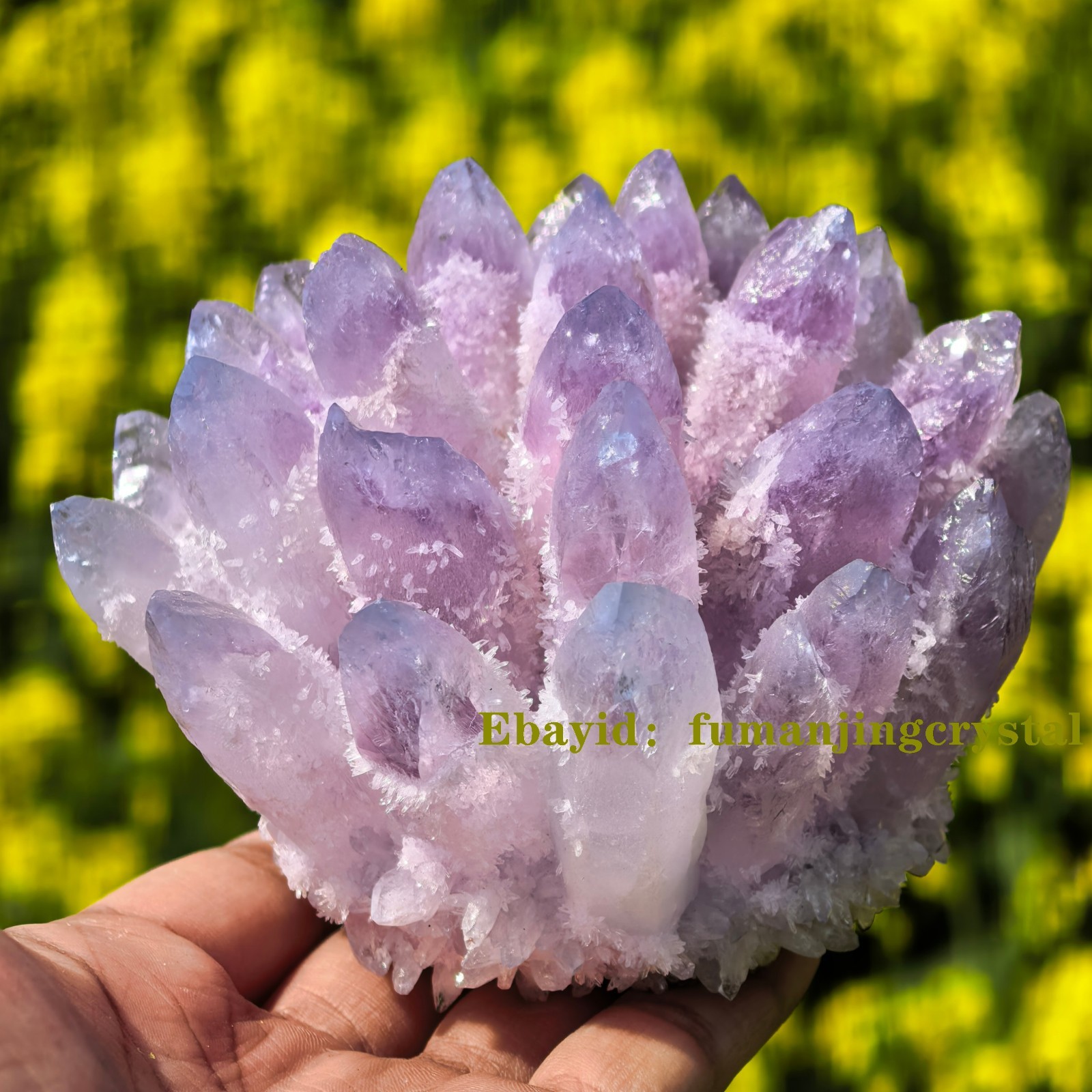 Lilac crystal Cluster Healing Stone, Energy Generator, Collection Gift