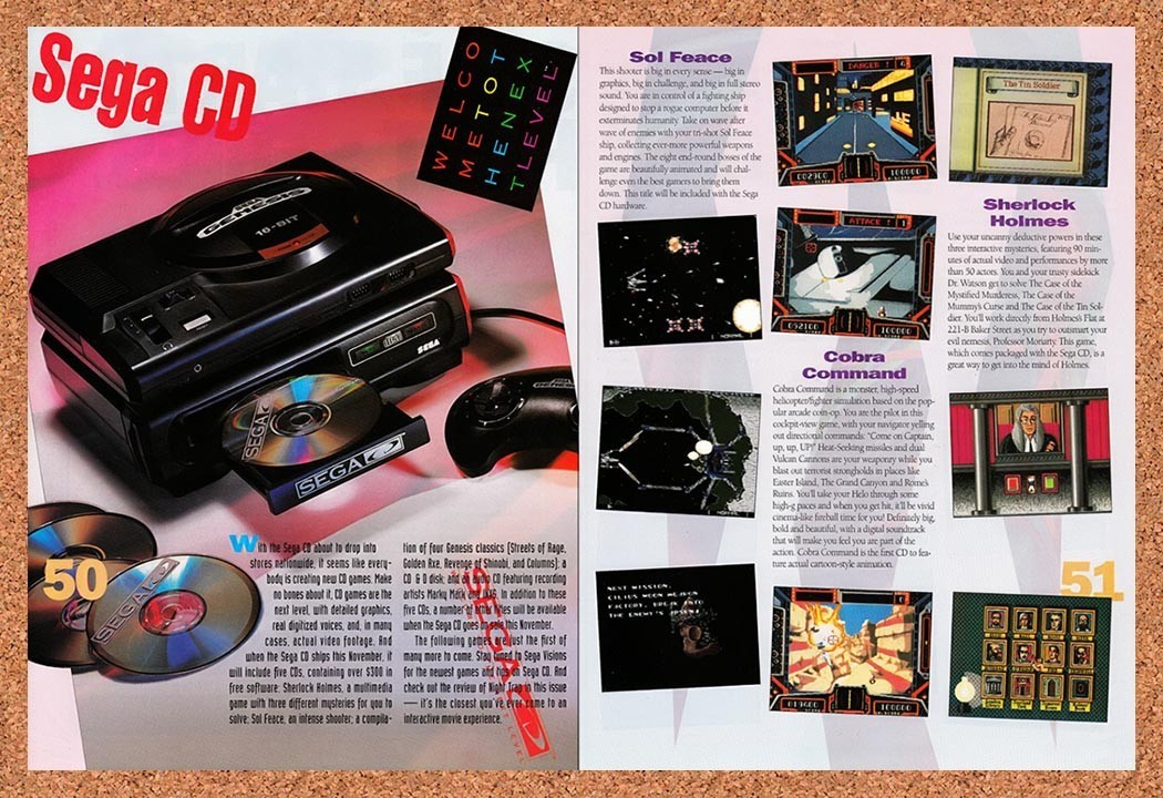 1992 Sega CD Console Original Advertisement / Retro Promo vc8