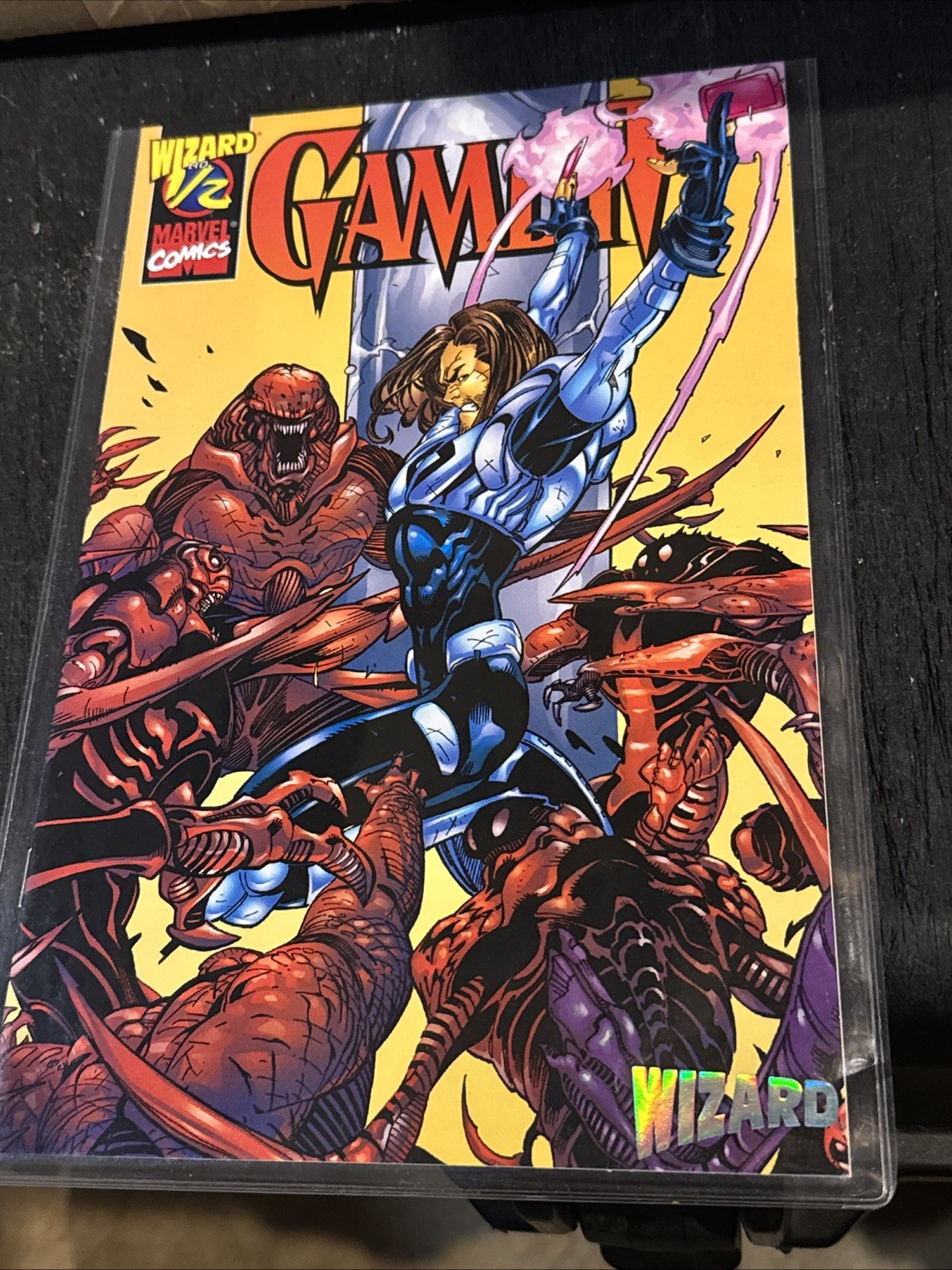 Gambit 1/2 Wizard Marvel W/COA Limited Edition Original Wizard Protective Cover