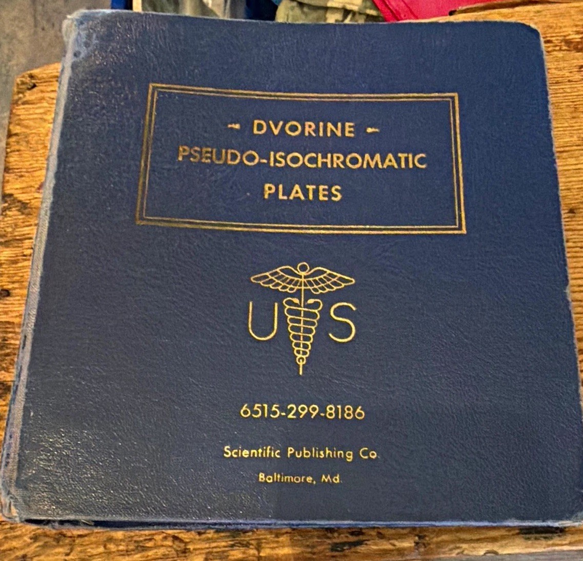 Vintage Military Dvorine Pseudo-Isochromatic Plates Book