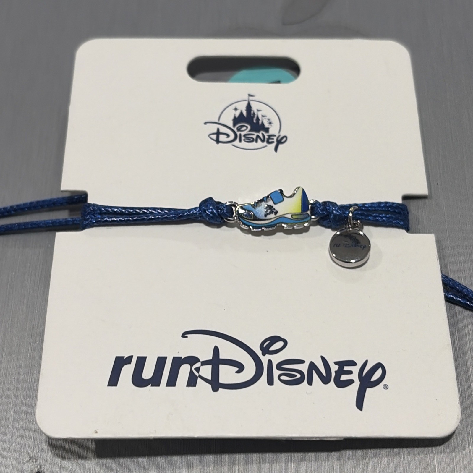 NWT Run Disney Disney Parks Bracelet RunDisney W/ Blue sneaker Charm authentic 
