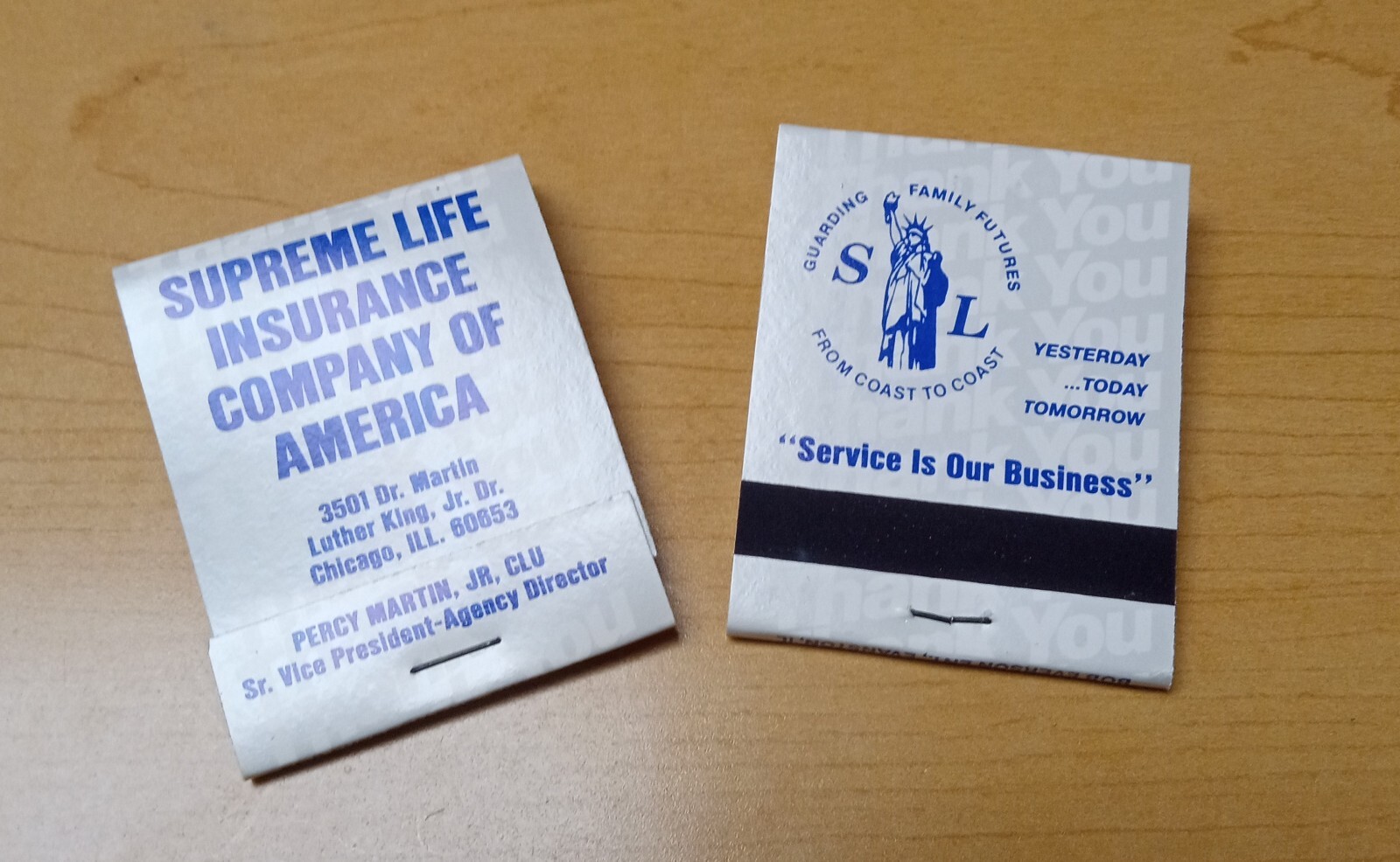 Supreme Life Insurance Company Of America Unstuck Matchbook Advertising 