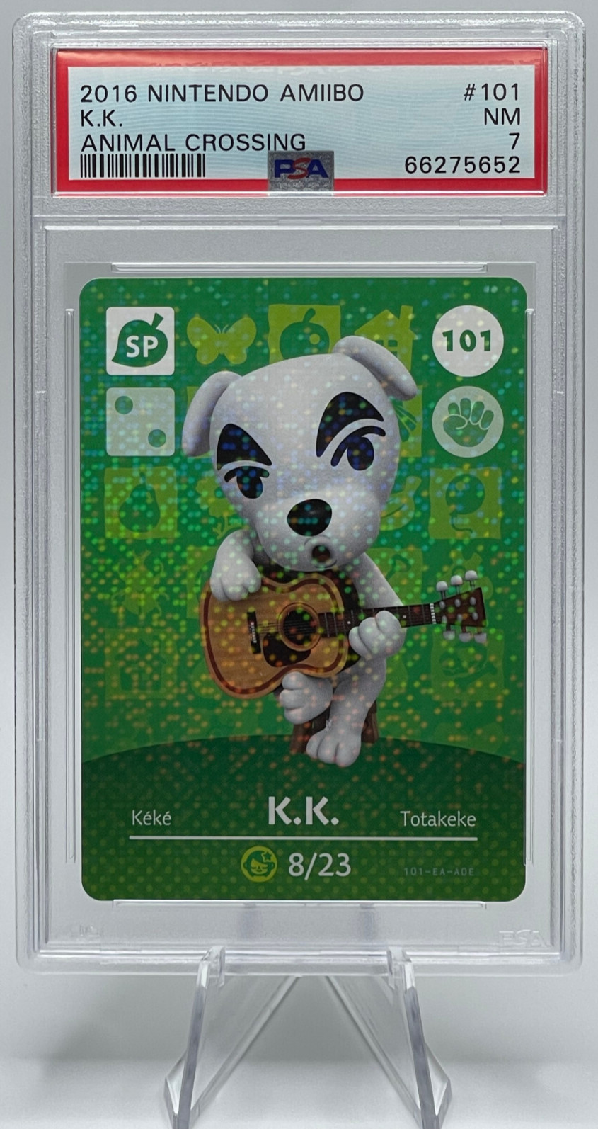 2016 NINTENDO AMIIBO ANIMAL CROSSING #101 K.K. PSA 7 NM