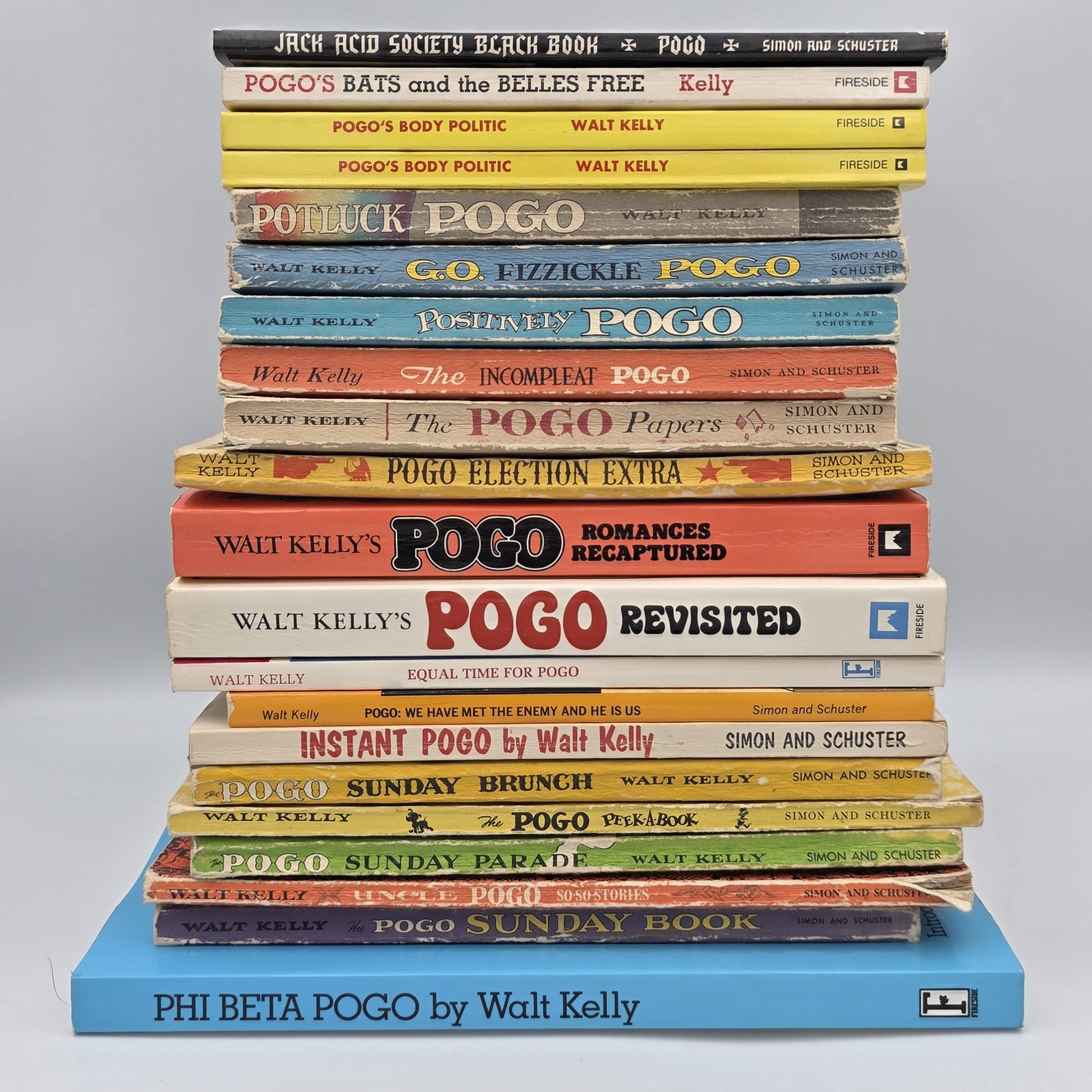 Lot of 21 Vintage Pogo Books by Walt Kelly Comic Strip Large Paperback
