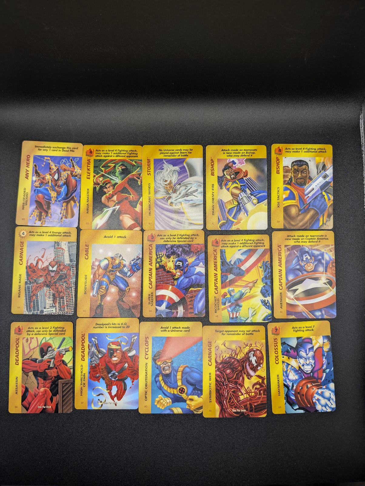 Over Power Card Game 1995 Marvel Lot Of 108 Cards