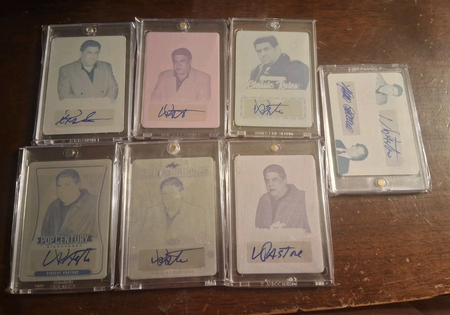 7 Autographed Printing Plate Collection Lot 1 Of 1 Vincent Pastore Sopranos Rare