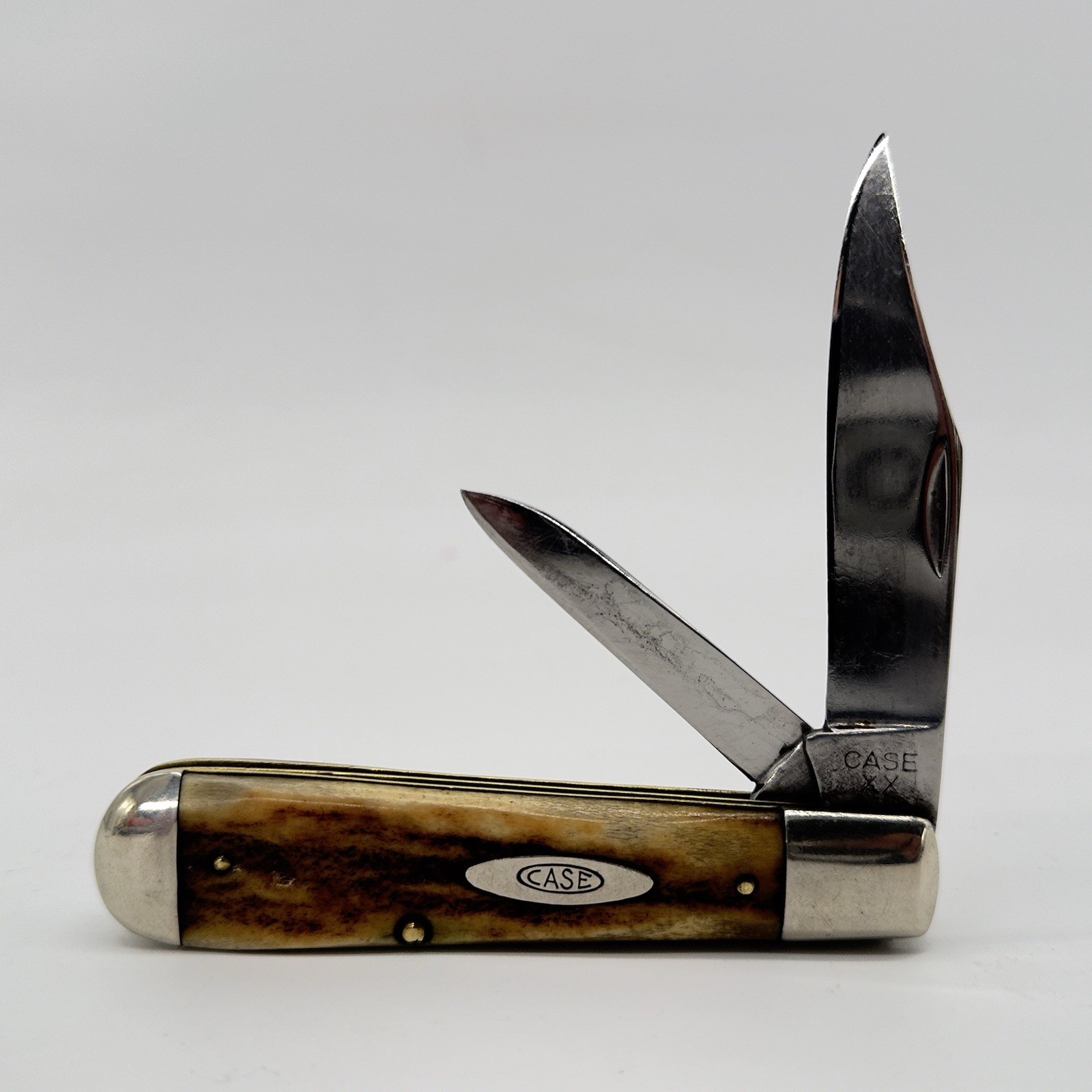 Very Special CASE XX 1940-1964 TWO-TONE GNARLY STAG 2 BLADE JACK KNIFE 5299 1/2.