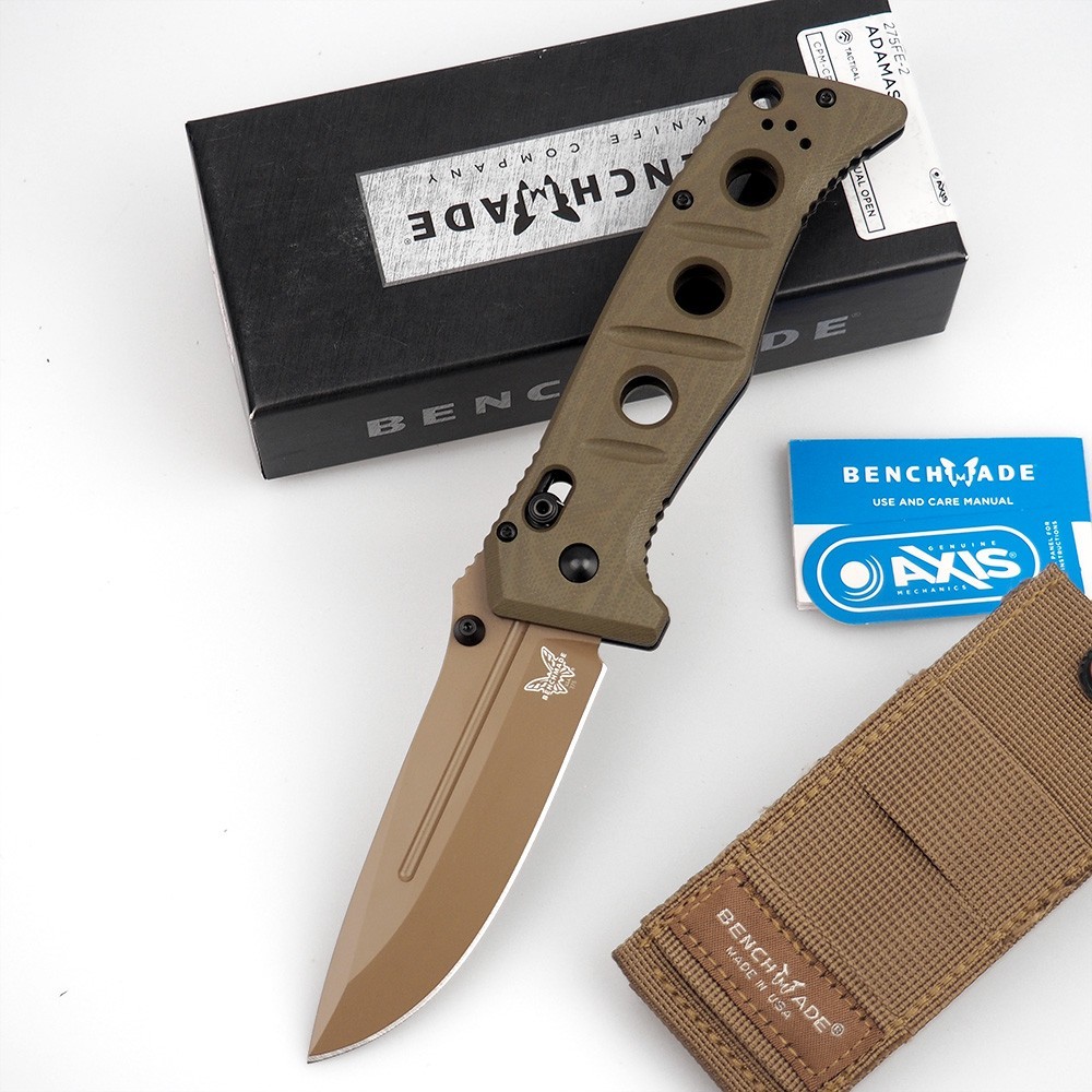 Benchmade 275FE-2 Adamas CPM-CruWear Steel & OD Green G10 Folding Knives