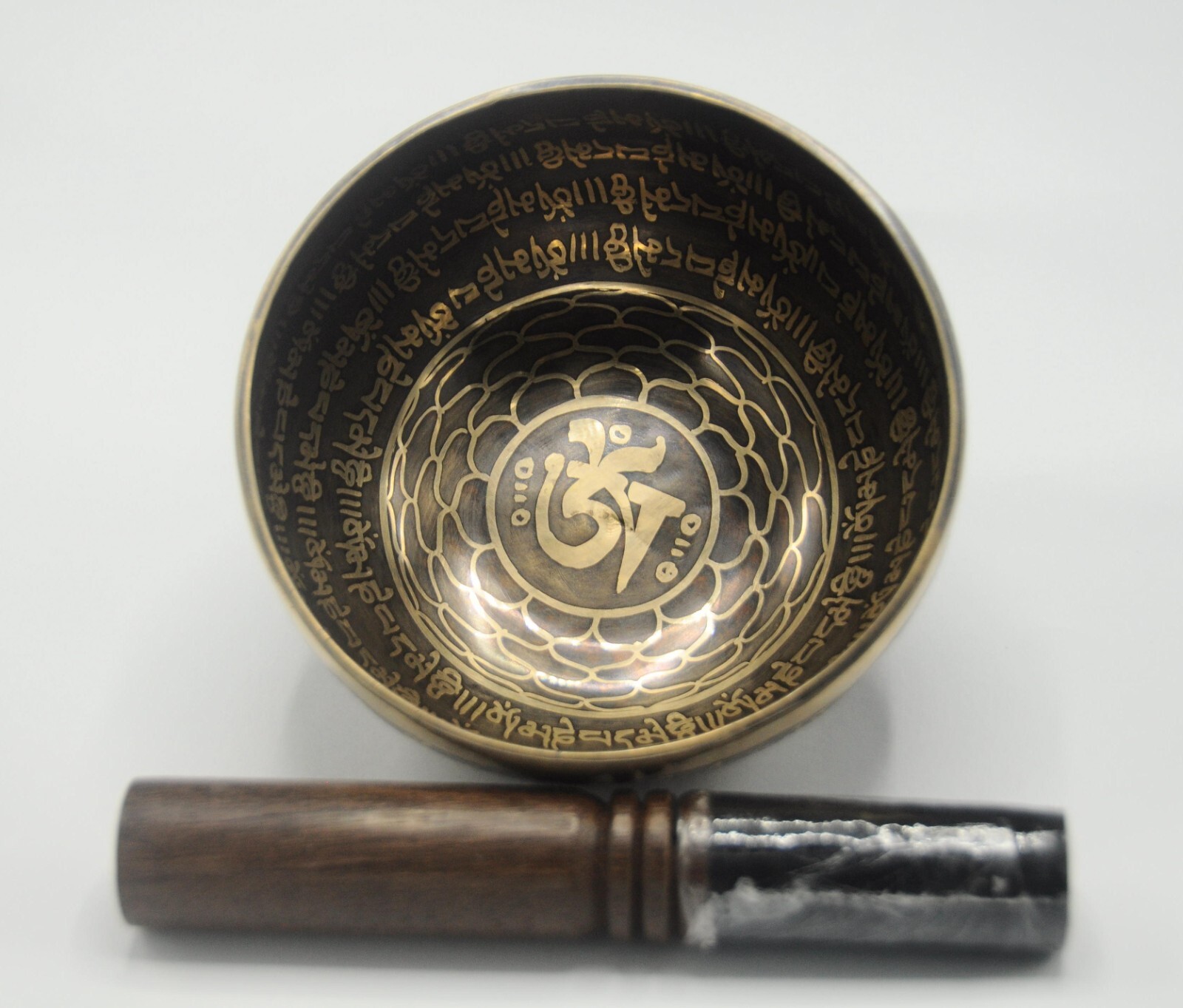 6 inches Diameter OM carved Singing Bowl-Chakra Healing yoga bowl-Sound Therapy