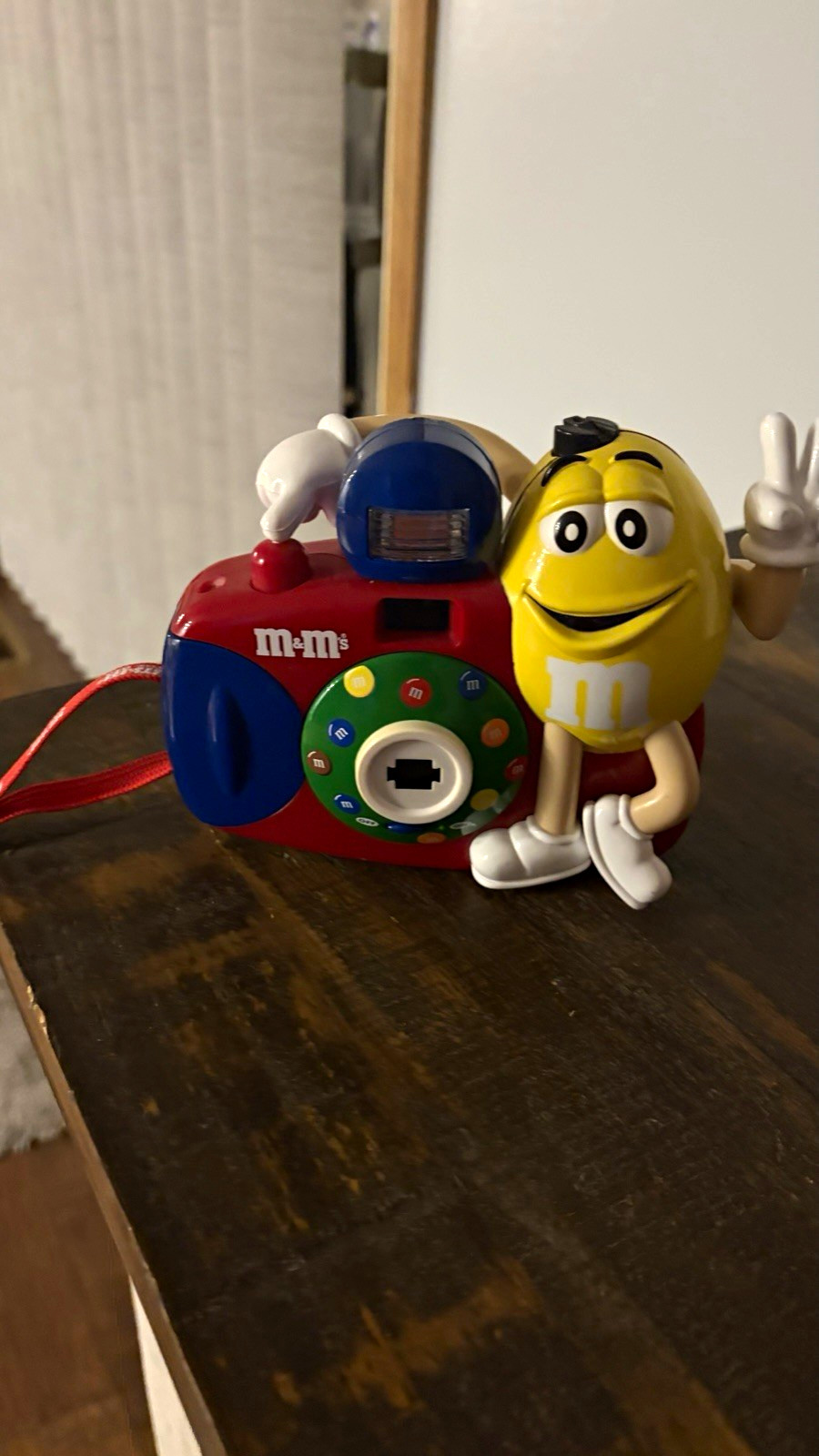 M&M’s Candy & Nuts Advertising Camera Toy Figure, Red Blue Yellow Multicolor