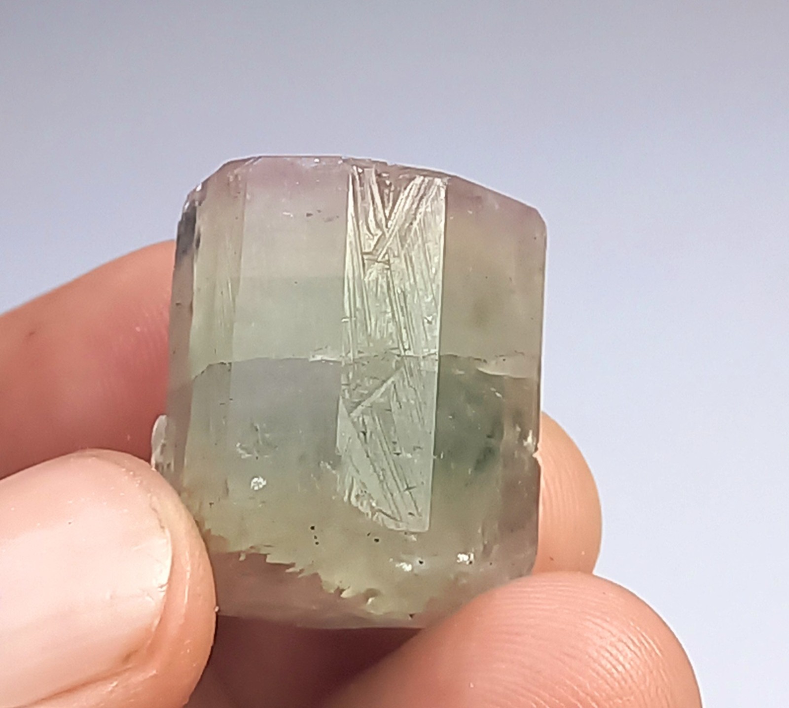 WoW Stunning Rare Bi Color Fluorescent Apatite :17g