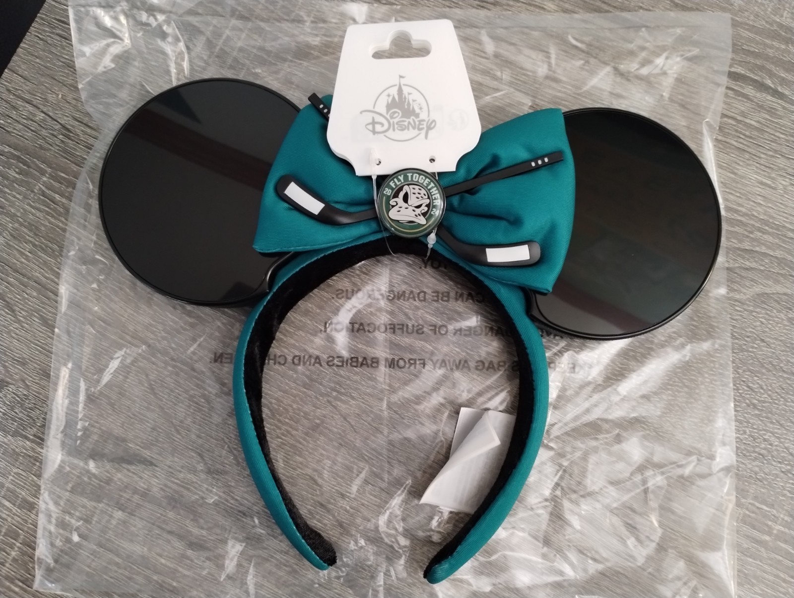 Disneyland Mickey/Minnie Ears Anaheim Mighty Ducks Day 2024 NHL Hockey (New)