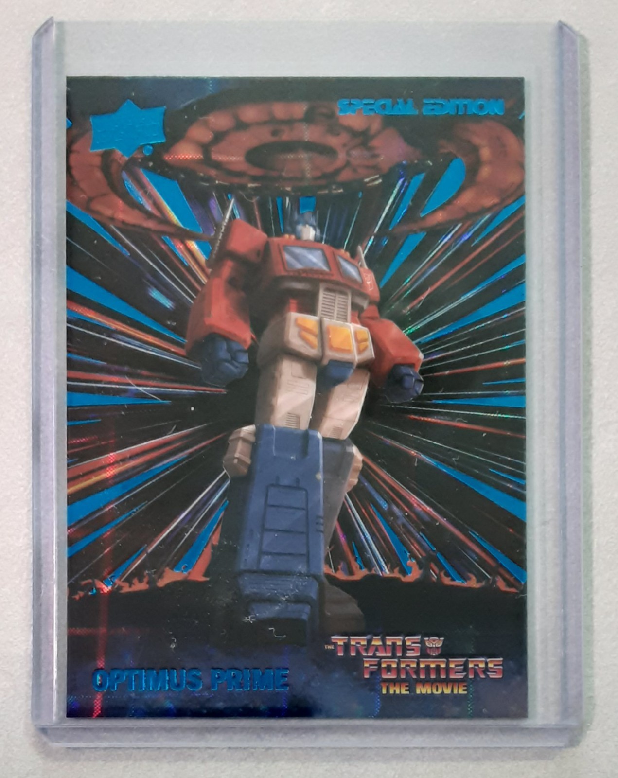 Upper Deck 2026 Transformers The Movie OPTIMUS PRIME BLUE FOIL ENERGON PARALLEL