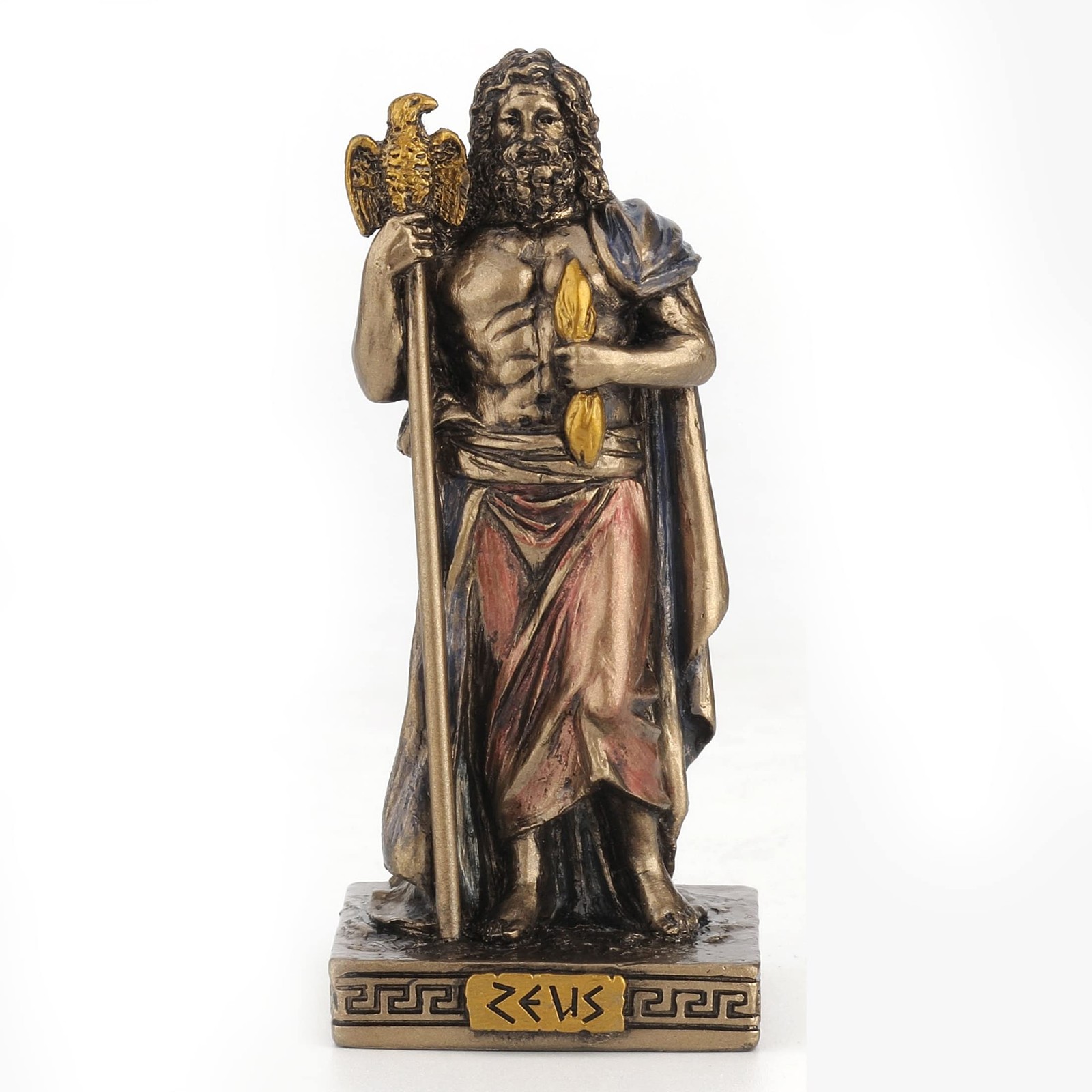 Veronese Design Zeus The God of The Sky Miniature Figurine, Bronze
