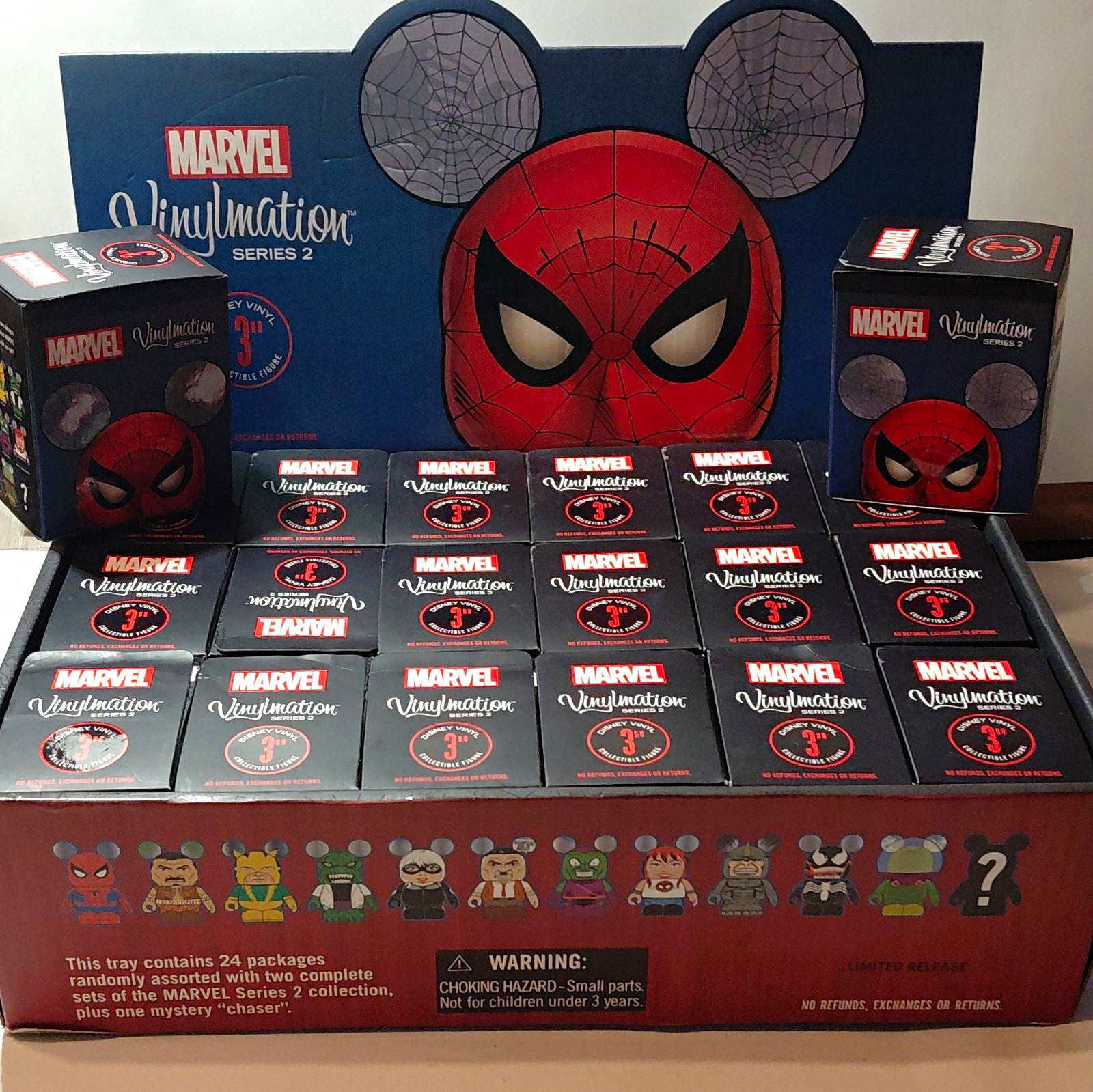 Disney Marvel Vinylmation Series 2 - Lot of #20 sealed mystery boxes + tray 