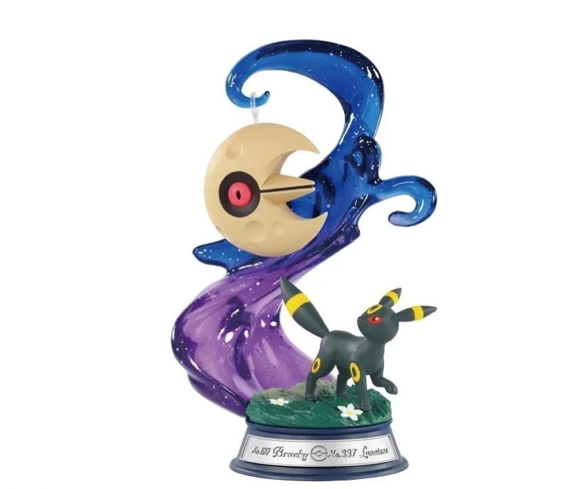 Pokemon Re-ment Swing Vignette Collection 4 Umbreon and Lunatone Figure