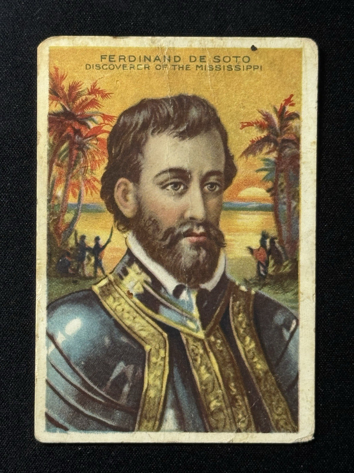 1911 T68 Men / Heroes of History, Pan Handle Scrap Tobacco - Ferdinand de Soto￼