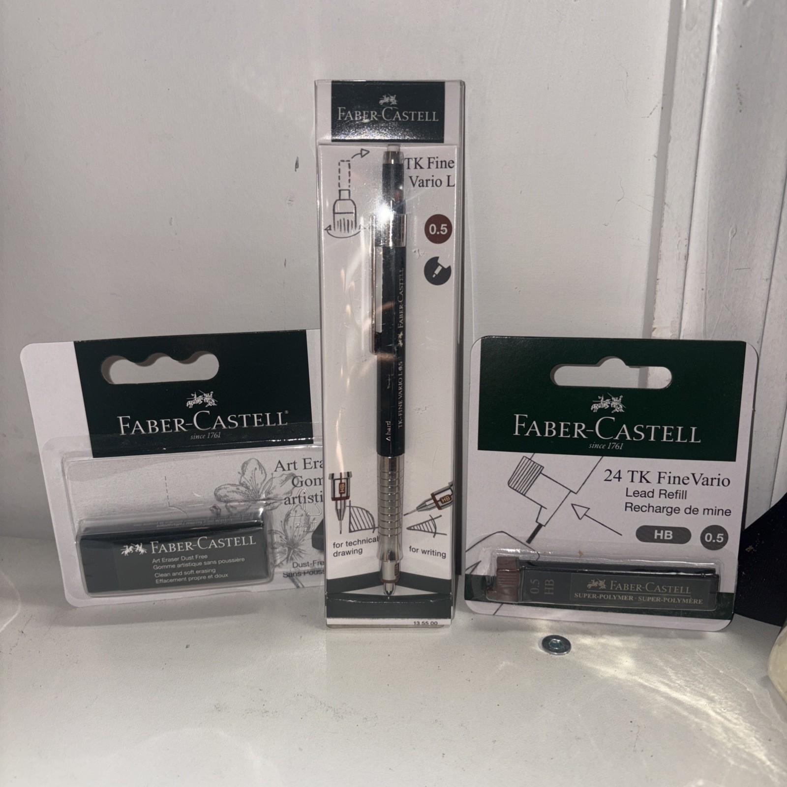 Faber-Castell TK-Fine Vario L 0.5mm FREE 24TK fine Vario Refill And Art Easer