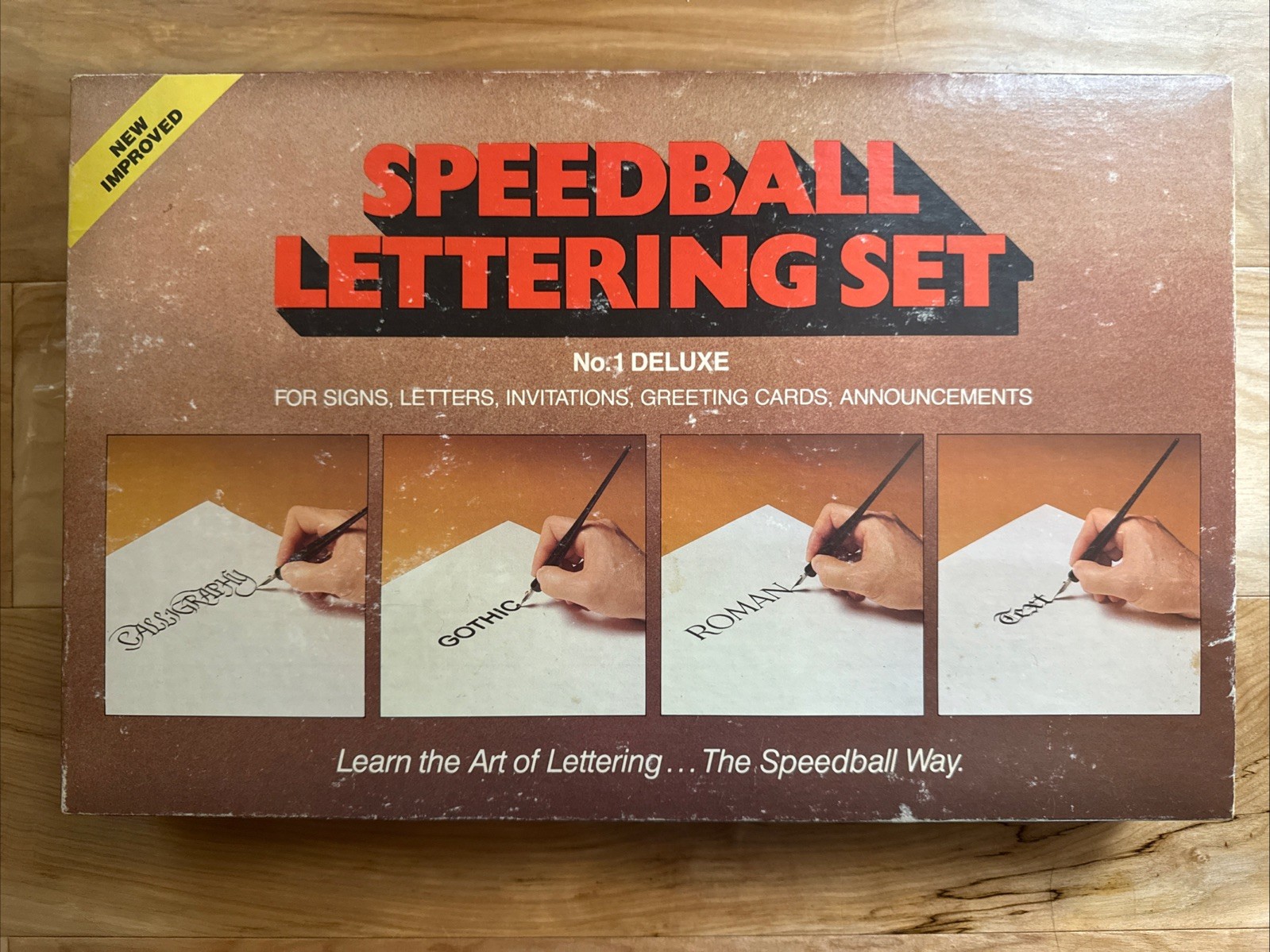 SEALED Vintage Speedball Lettering Set No 1 Deluxe Calligraphy Kit USA READ