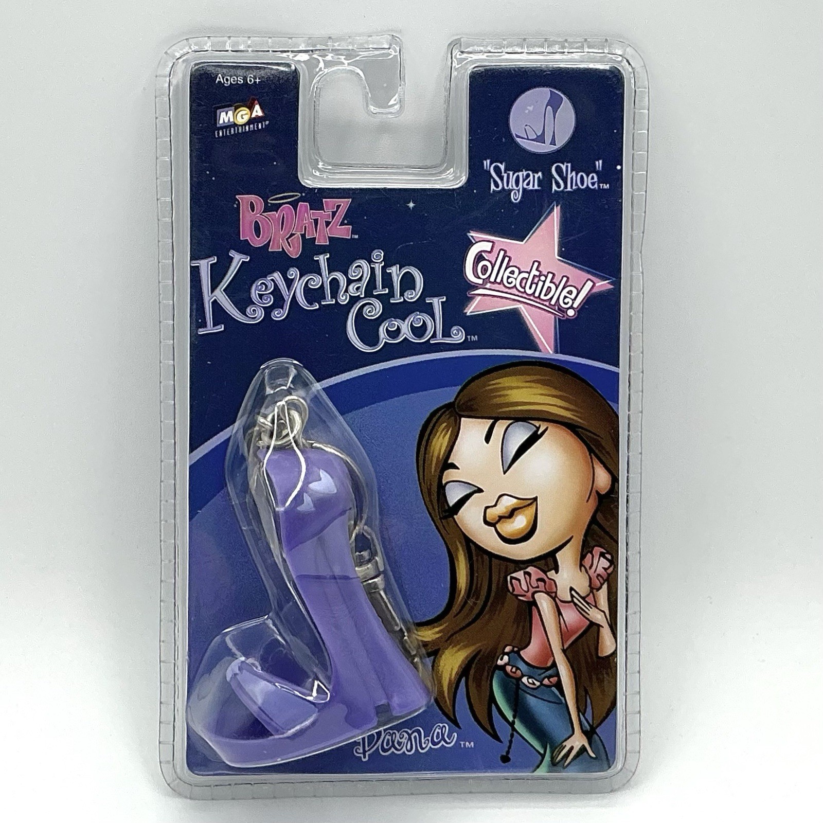 Bratz Dana Sugar Shoe Purple Keychain Cool NIP Sealed 2004 Collectible