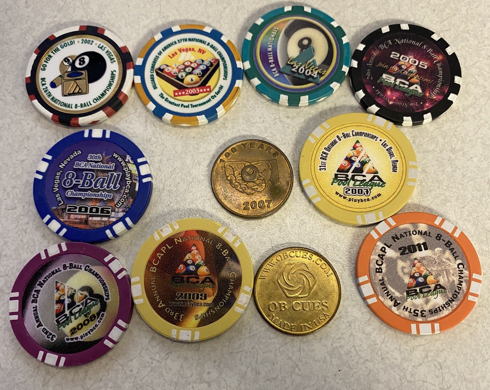 BCA Billiards Riviera Casino Las Vegas Poker Chip 2000s Lot BCAPL Championship
