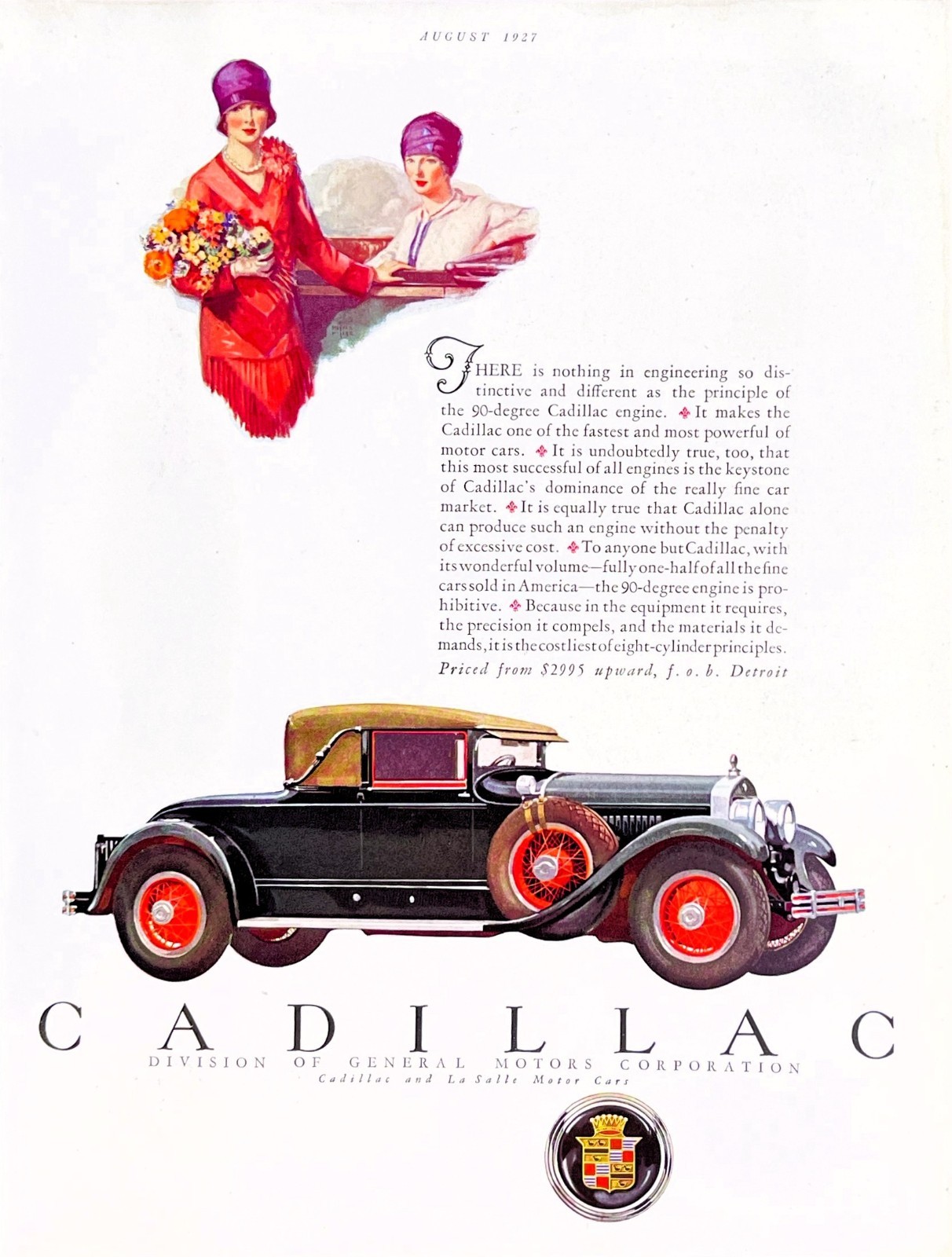 Cadillac Car LaSalle 303 Coupe Fisher Body Detroit MI 1927 ~150 GSM Mag Print Ad