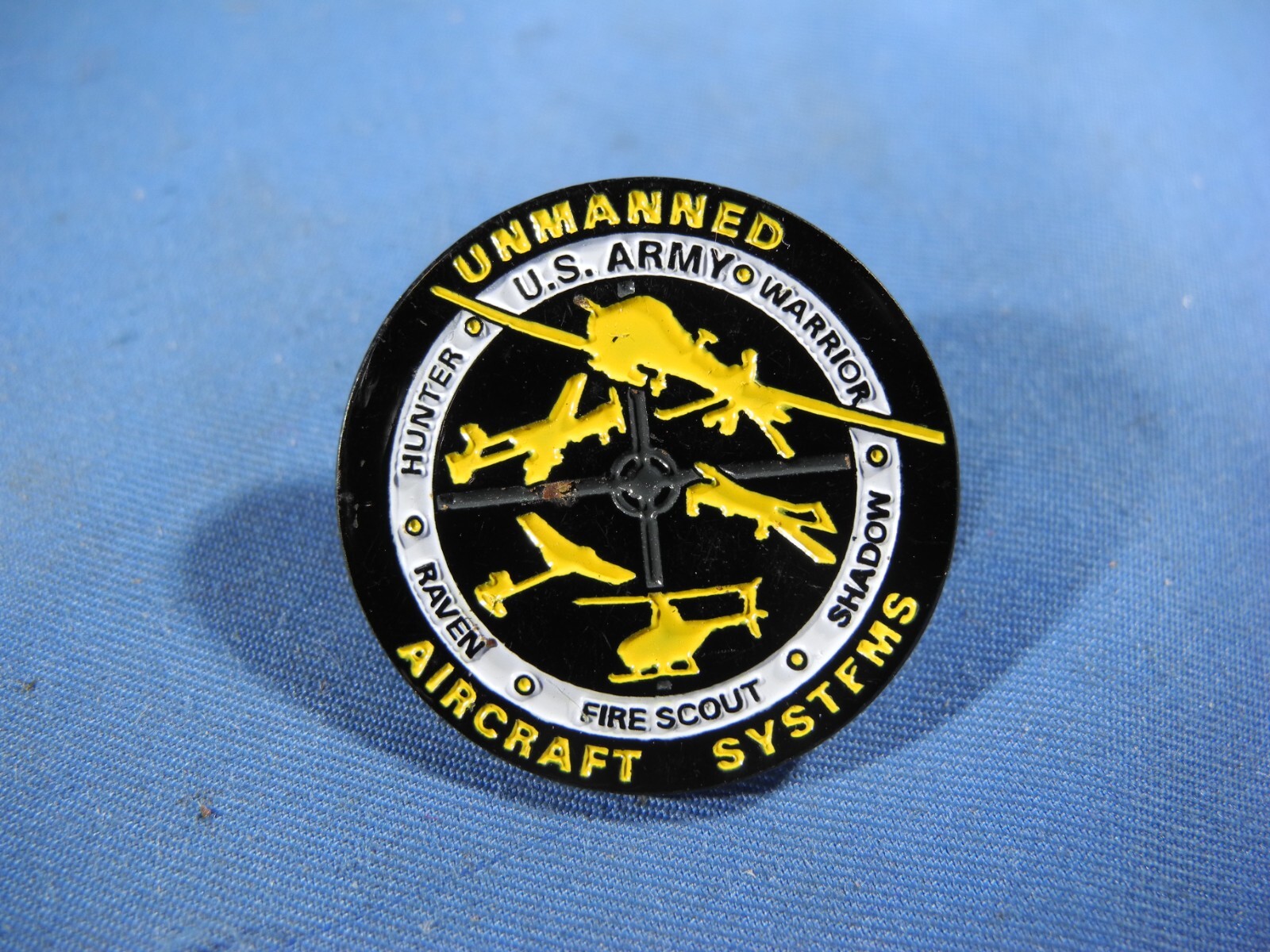Rare Original US Army Unmanned Aircraft Systems Warrior Shadow Raven AAI Pin