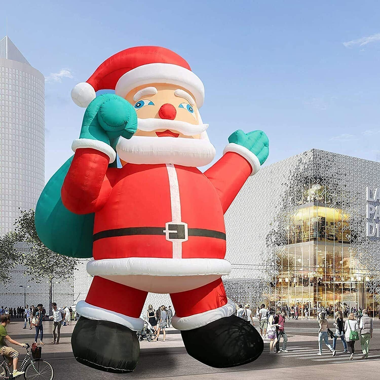 Giant 20Ft Premium Christmas Inflatable Santa Claus with Blower  & Outdoor Yard