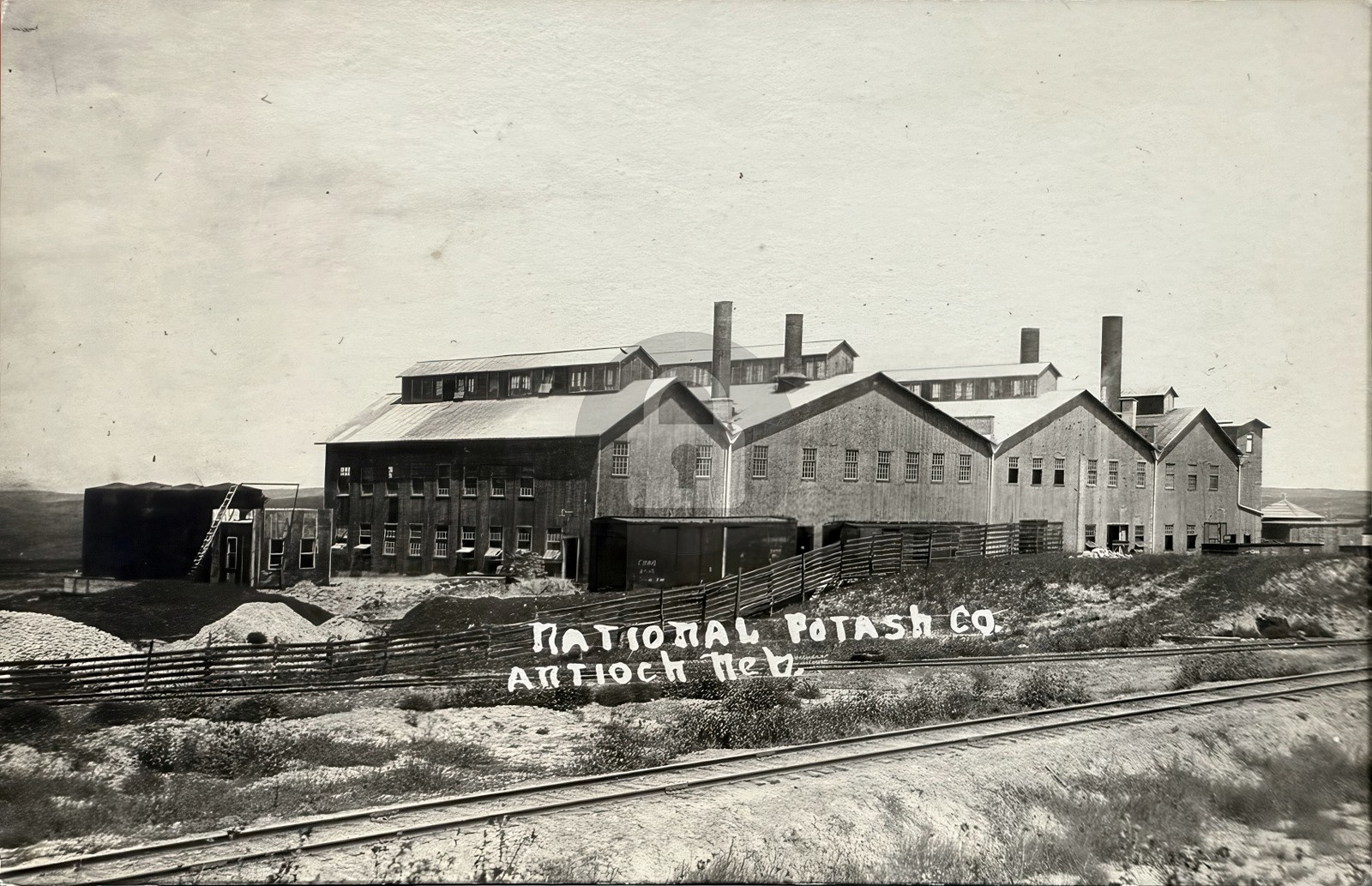 Antioch Nebraska Ghost Town Potash Plant c1916 RPPC Photo Postcard COPY