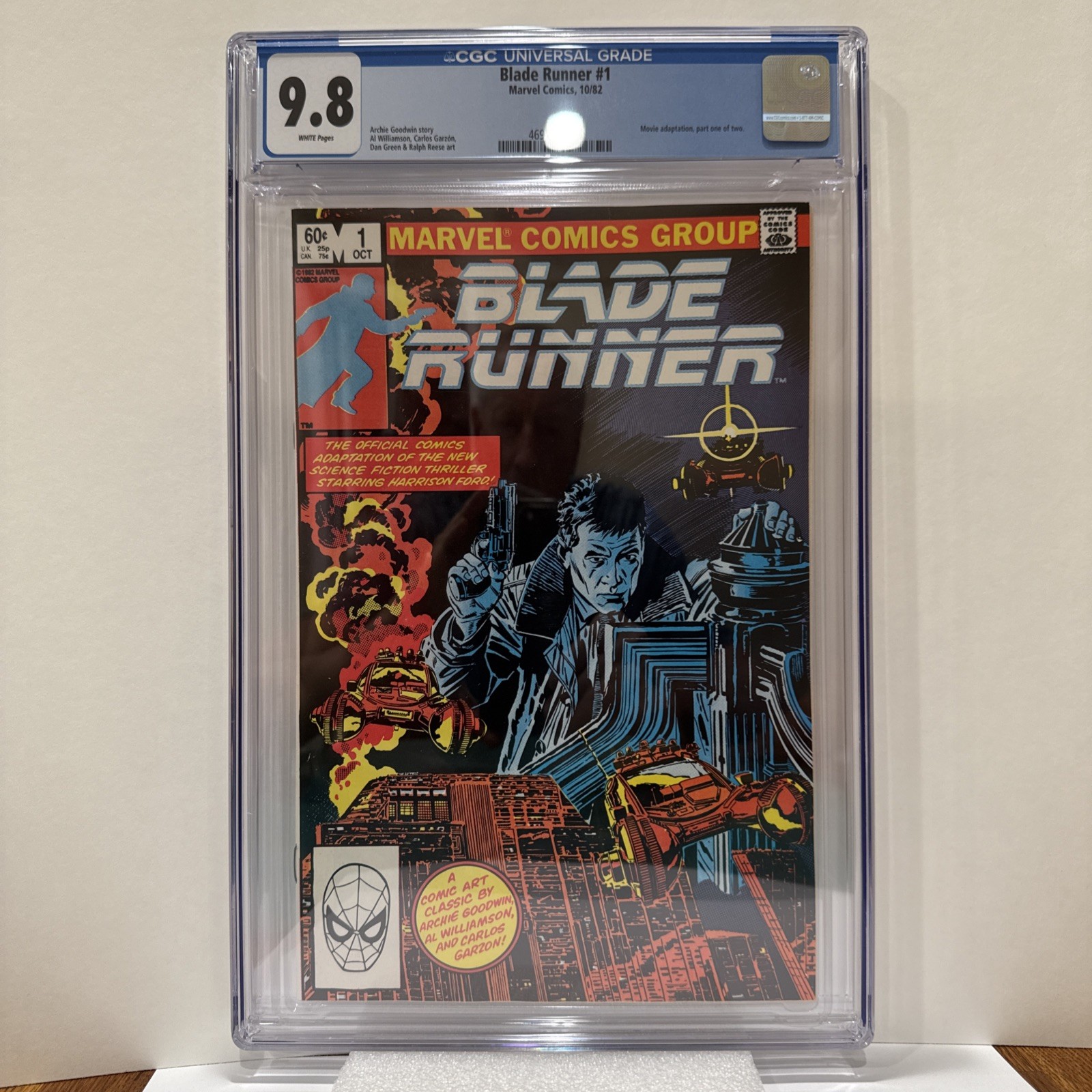 Blade Runner #1 CGC 9.8 White Pages Marvel 1982.  