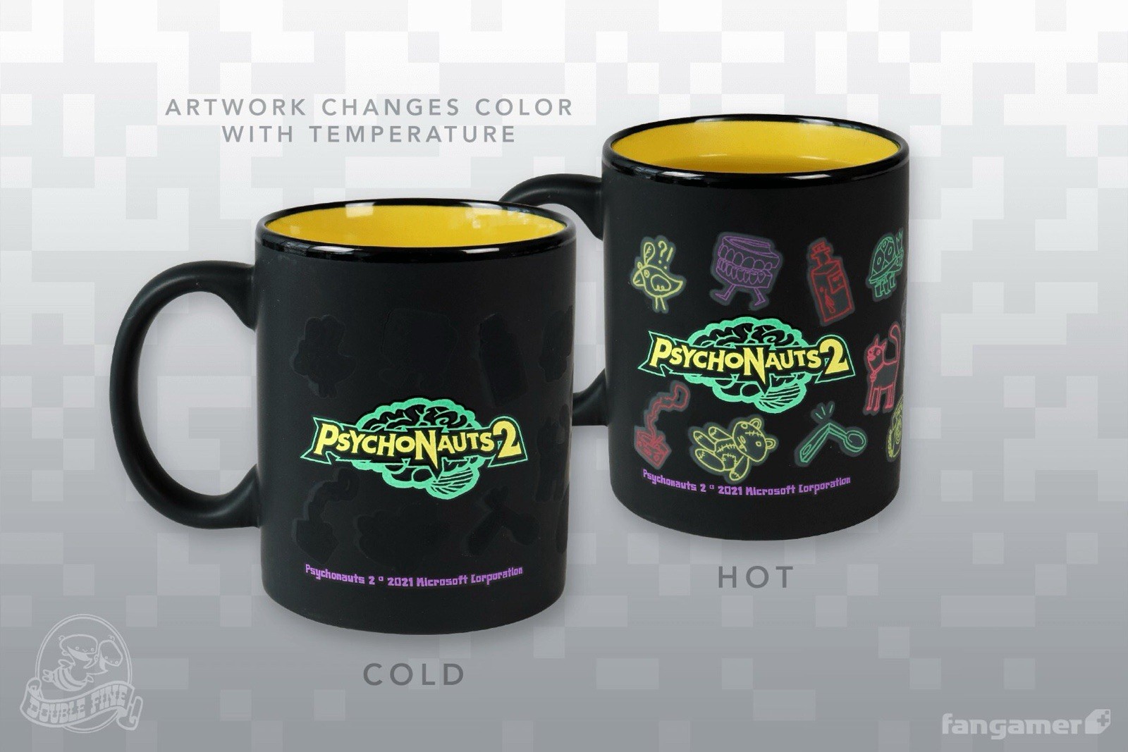 Psychonauts 2 Microsoft Coffee Mug Cup Rare Advertisement For Playstation 4 Game