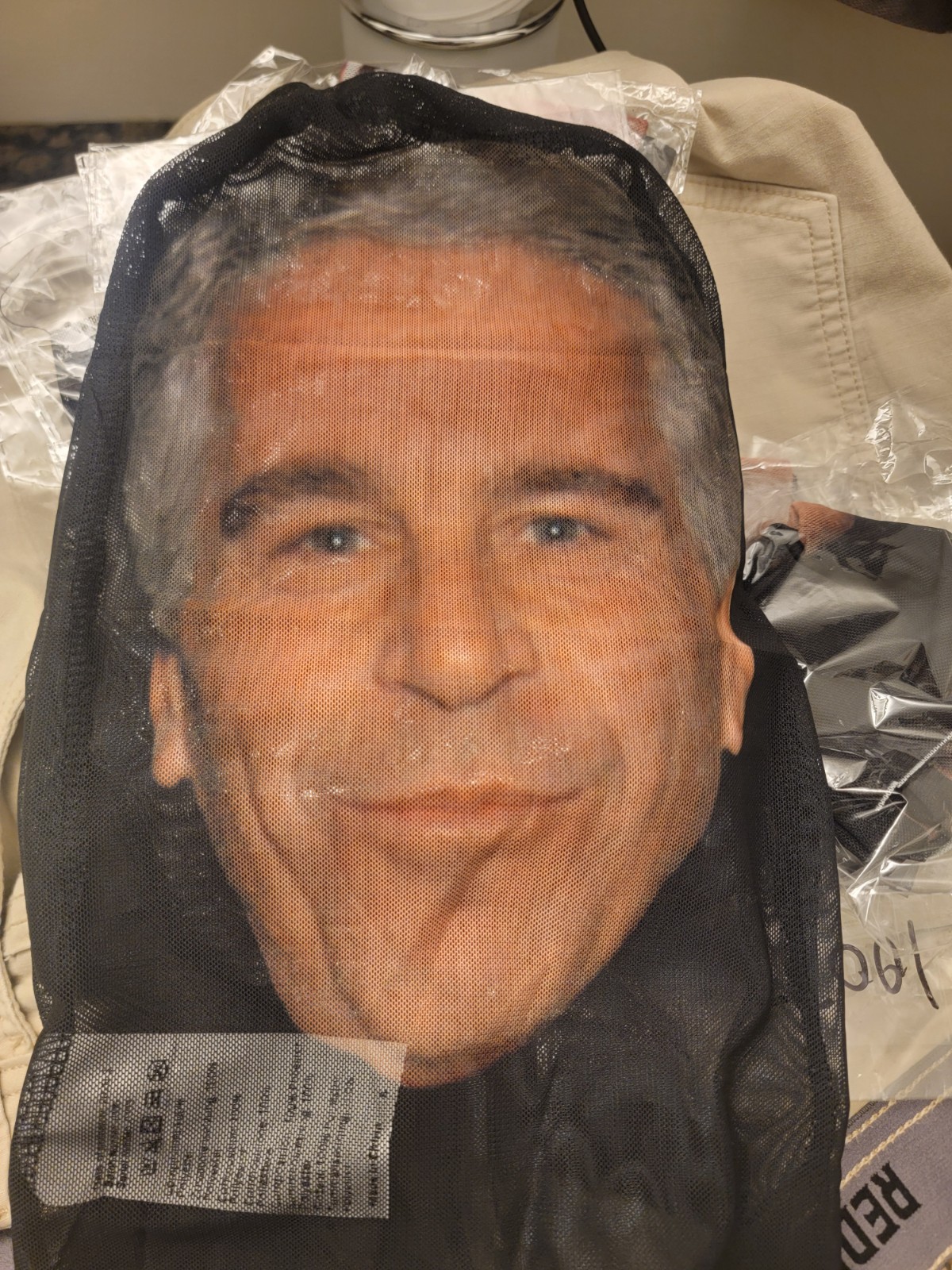 Jeffrey Epstein Island Celebrity Mesh FACE Mask Costume Cosplay HALLOWEEN Jeff