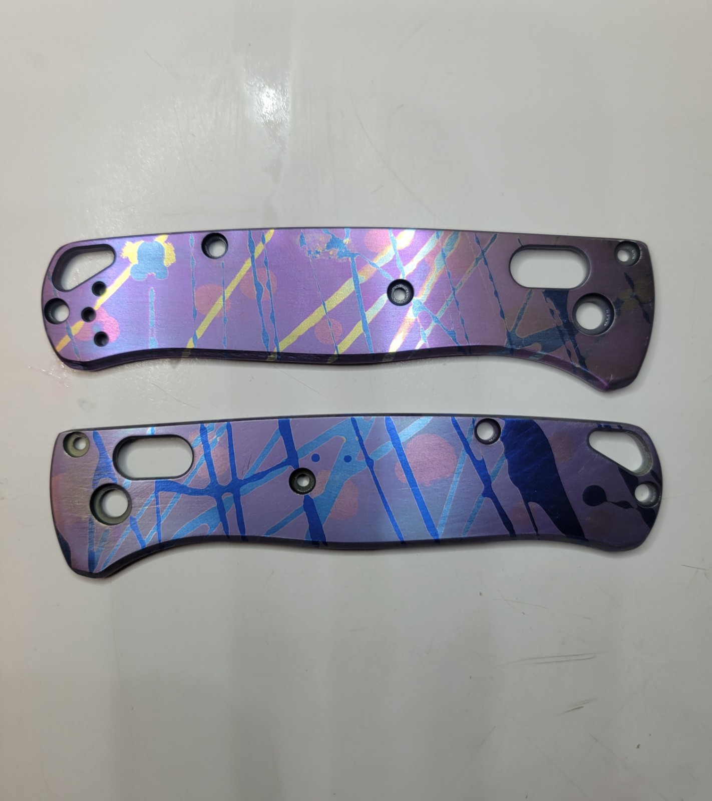 splash Anodized Genuine Titanium benchmade 535 bugout scales