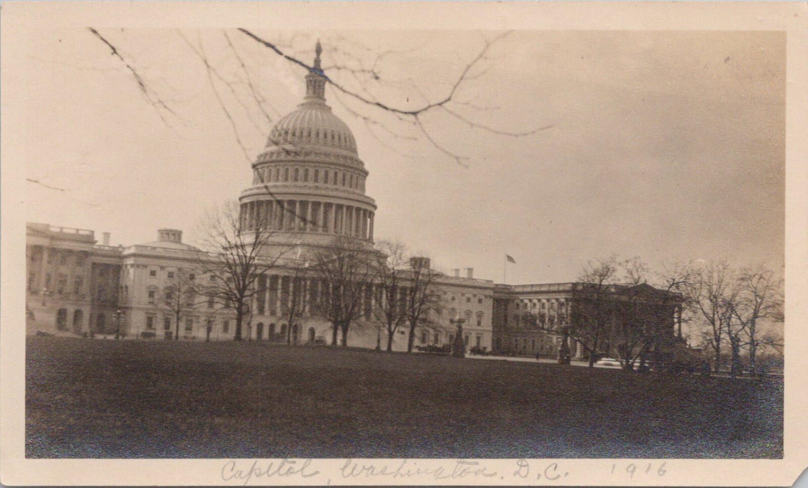 Real Photo ** Washington DC View of Capitol Building 1916