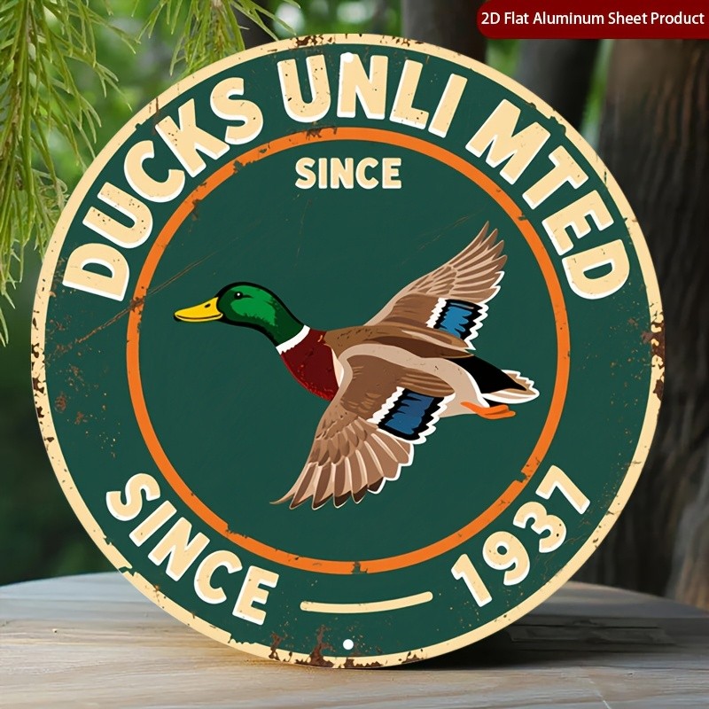Vintage Duck Hunting Ducks Unlimited Tin Metal Signs Home Décor 8x8