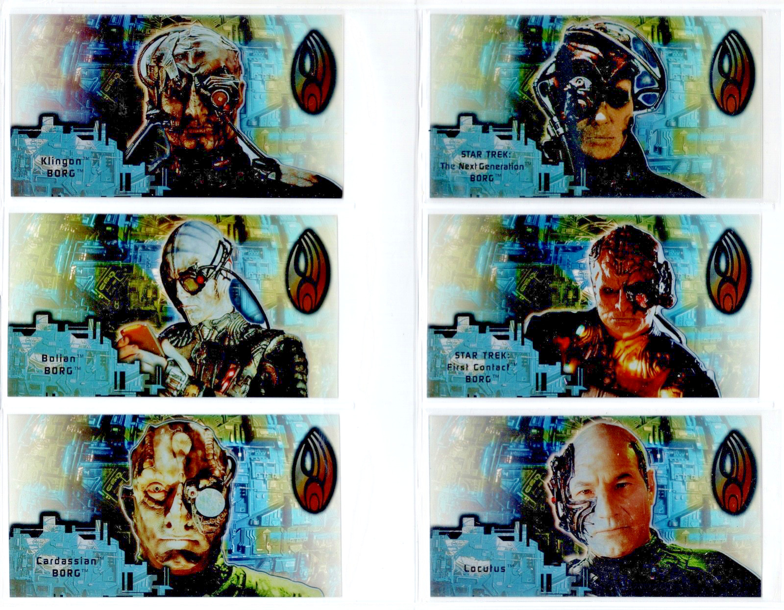 1996 Star Trek First Contact  Borg Techno- Cell Complete Set B1-B12