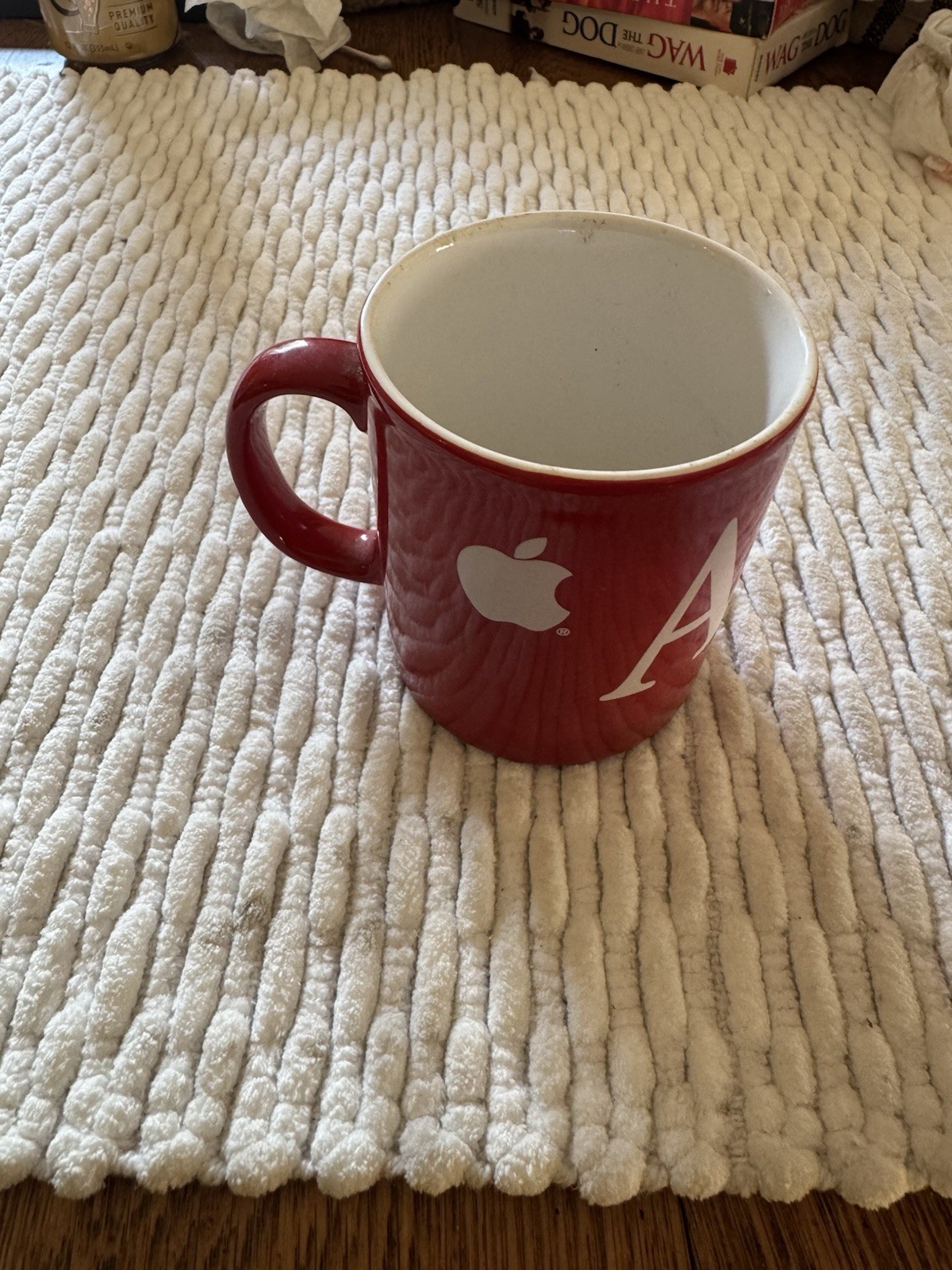 Vintage Apple Computer Red Apple Logo Coffee Mug Cup 1980s Rare