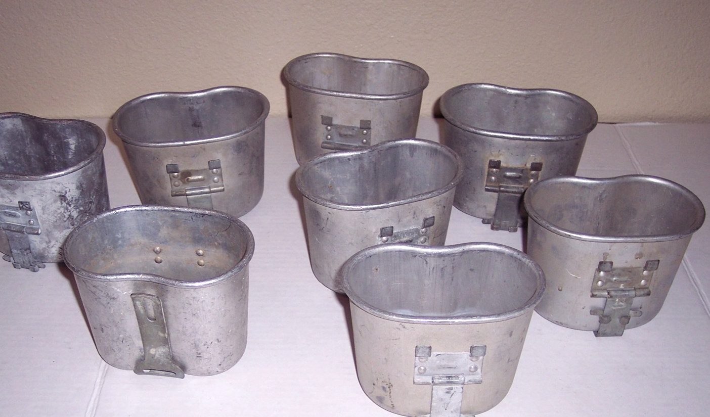 US WWII 1945 Dated M1910 Canteen Cup Aluminum WW2
