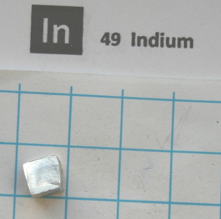 1 gram Indium metal 99.995% pure element 49 sample