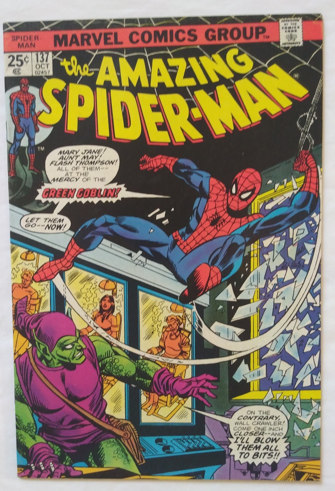Amazing Spider-Man #137 Vintage Marvel Comic Green Goblin Aunt May Mary Jane
